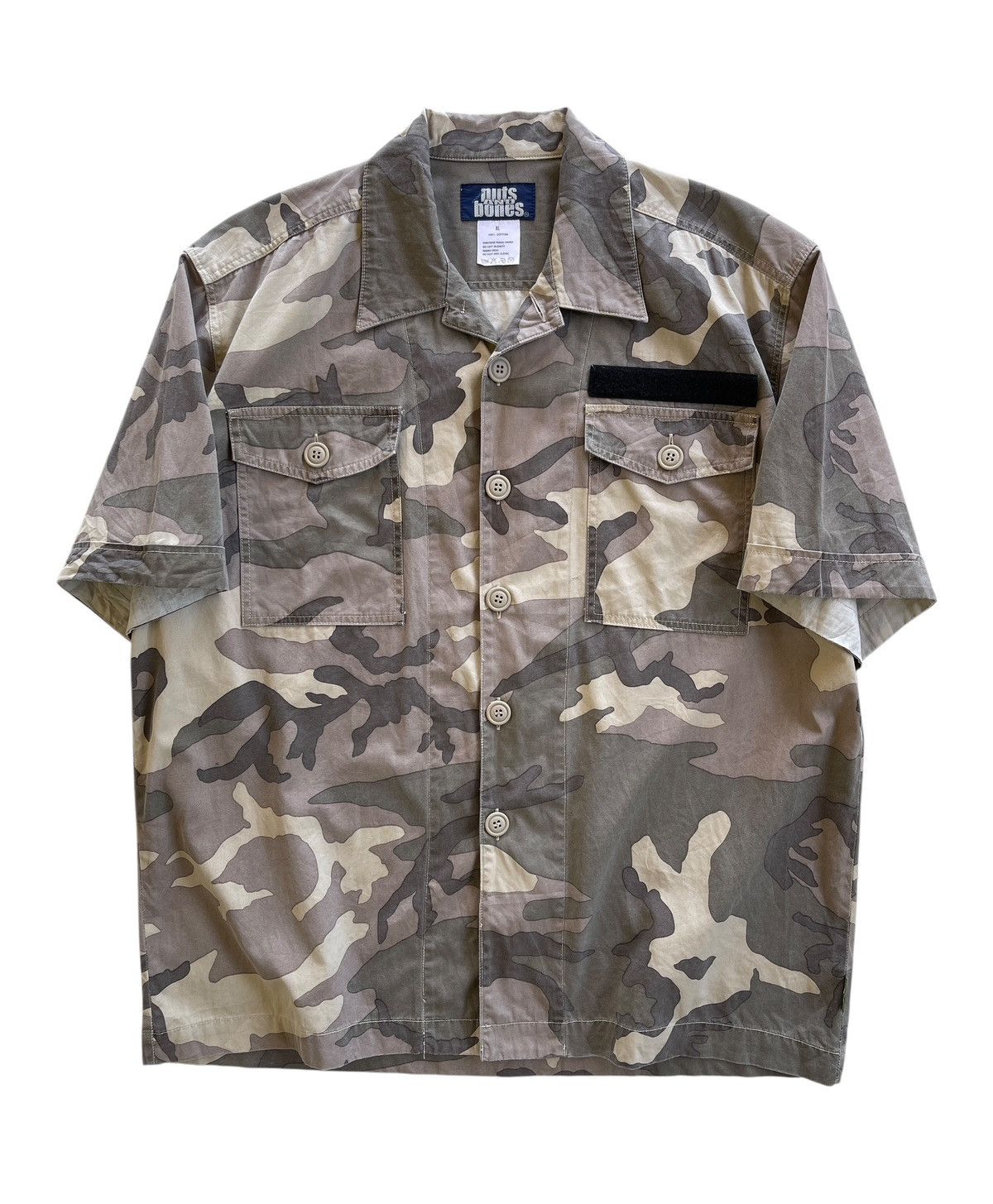 Japanese Brand Kosher Nuts And Bones Camo Skateboarding Shirt Size US XL / EU 56 / 4 - 1 Thumbnail
