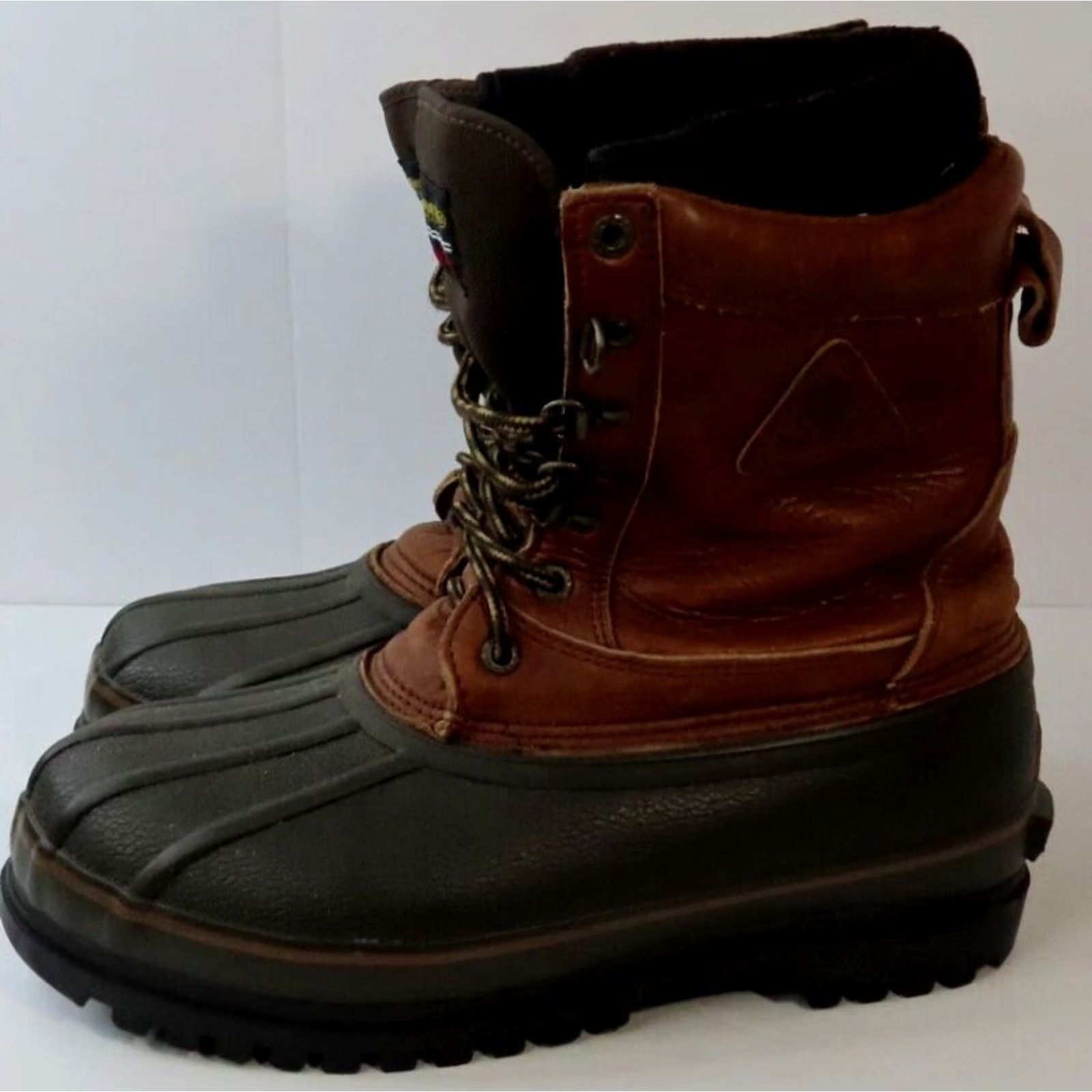 Vintage ROCKY Boot Men 9M 7715 Thinsulate Ultra Lined 800 Grams Heavy Leather Waterproof Work Boot Brown Size US 9 / EU 42 - 5 Thumbnail