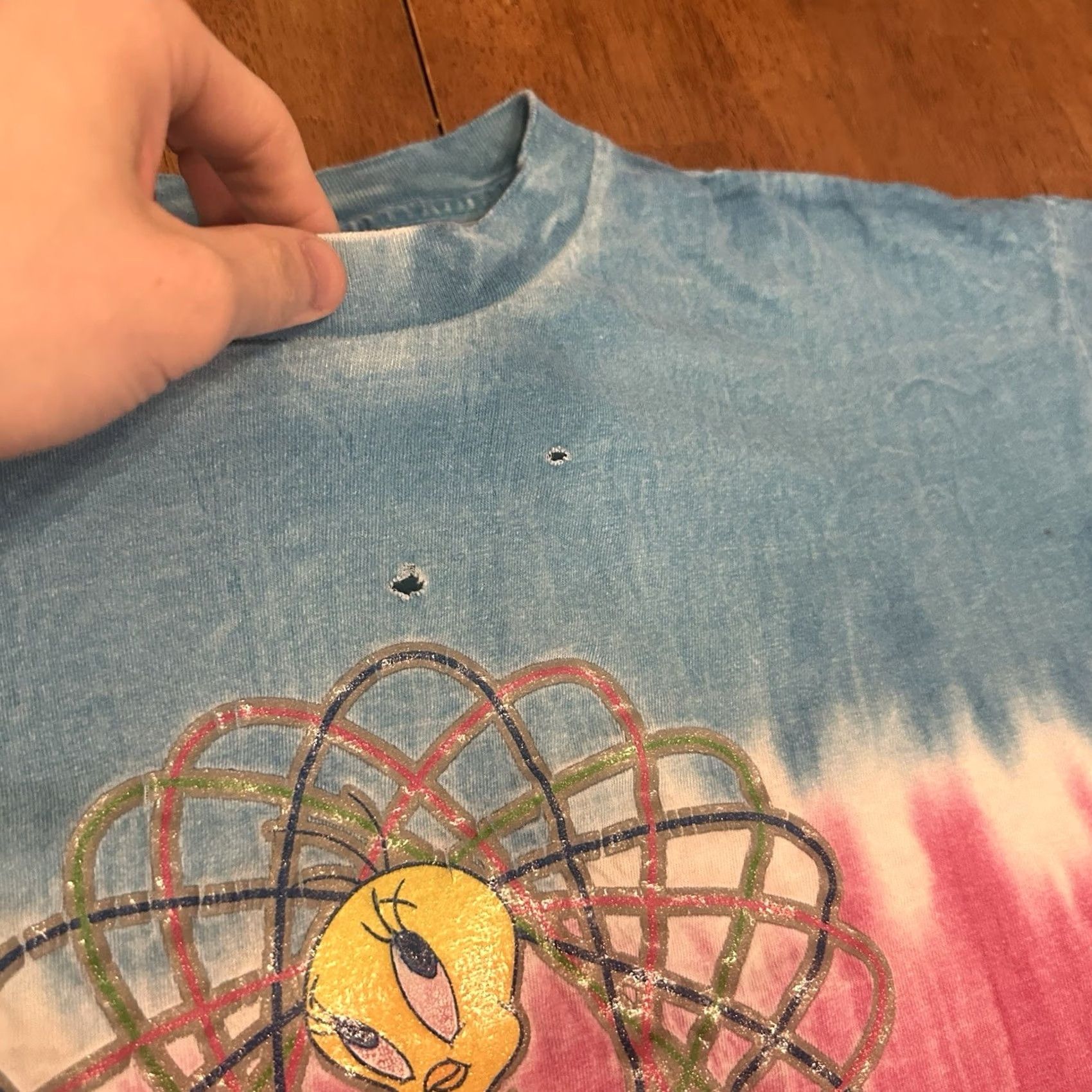 Vintage VINTAGE Tweety Bird 2000 Tie Dye T Shirt Women's XL Y2K Cartoon Blue Size XL / US 12-14 / IT 48-50 - 3 Thumbnail