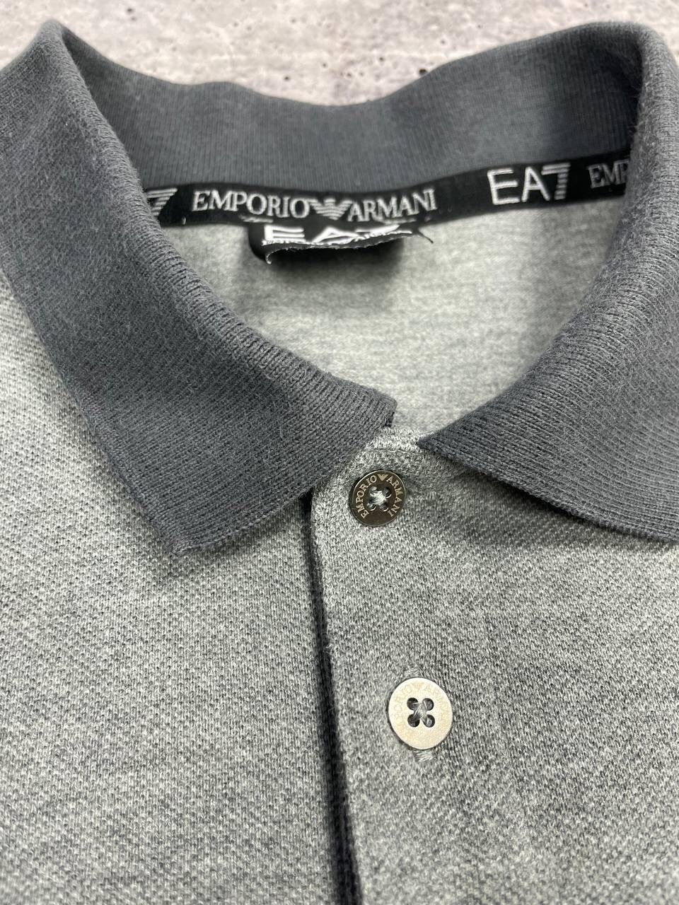 Armani × Emporio Armani Vintage Emporio Armani EA7 Y2K Style Grey Polo Longsleeve Size US L / EU 52-54 / 3 - 8 Thumbnail