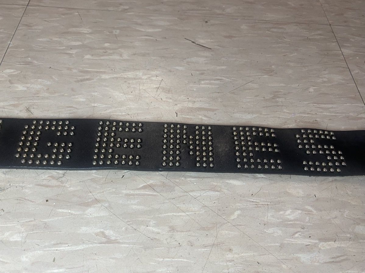 Designer × Evisu × Japanese Brand Evisu genes studded leather belt Size 34 - 8 Thumbnail