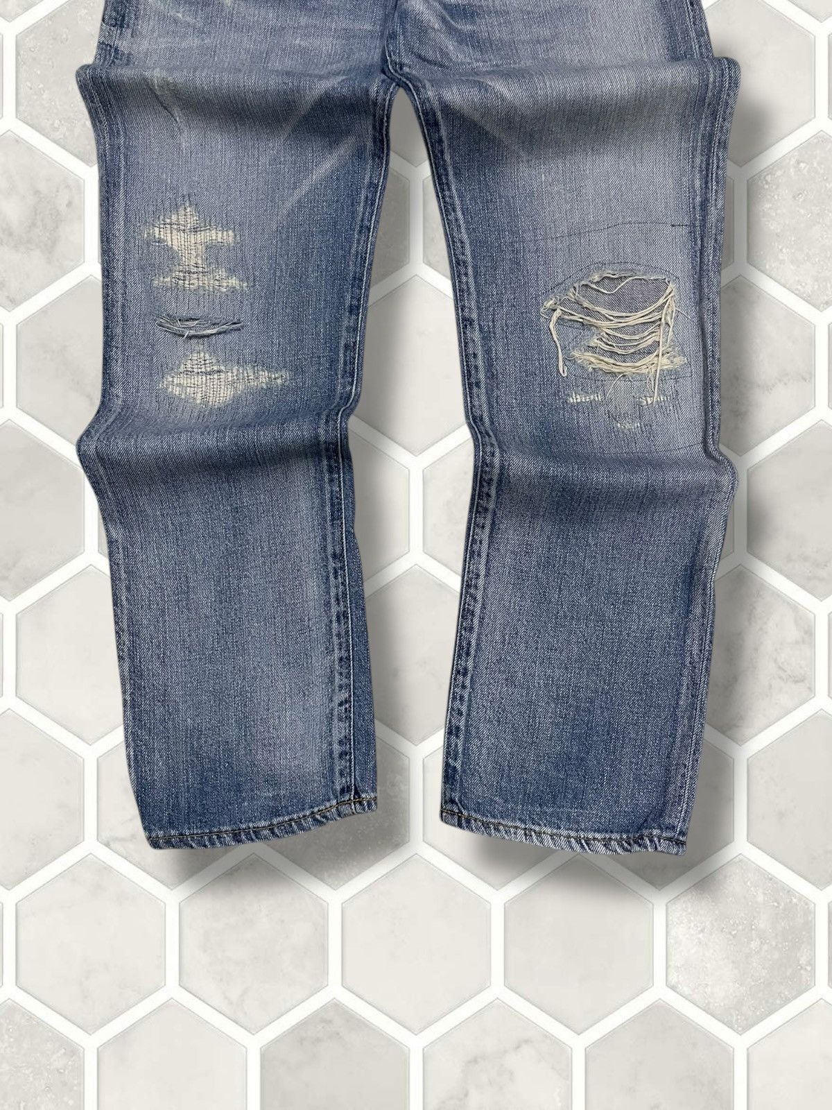 Hysteric Glamour Vintage Authentic Designer Japan Ungrid Distressed Denim Size US 30 / EU 46 - 3 Thumbnail
