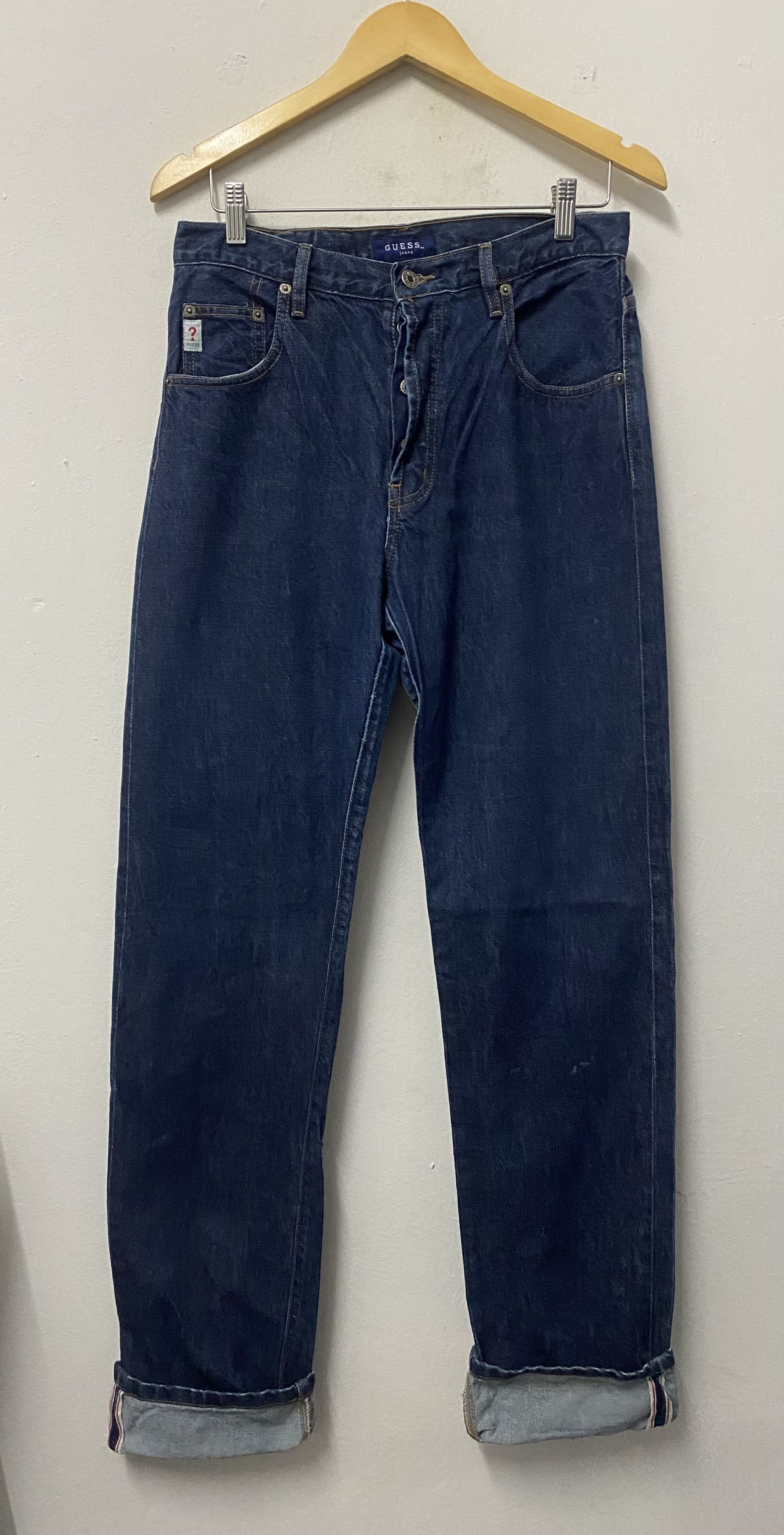 Guess Guess Selvedge Straight Fit Blue Denim Jeans Size US 31 - 1 Thumbnail