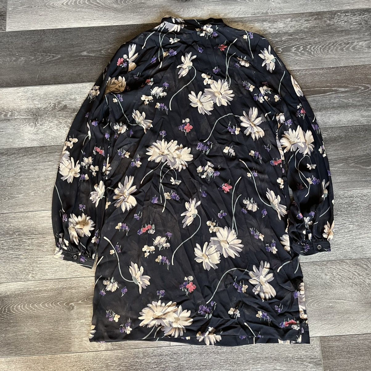 Polo Ralph Lauren Polo Ralph Lauren Black Floral Printed Chiffon Tunic Top Size XXL / US 16-18 / IT 52-54 - 2 Thumbnail