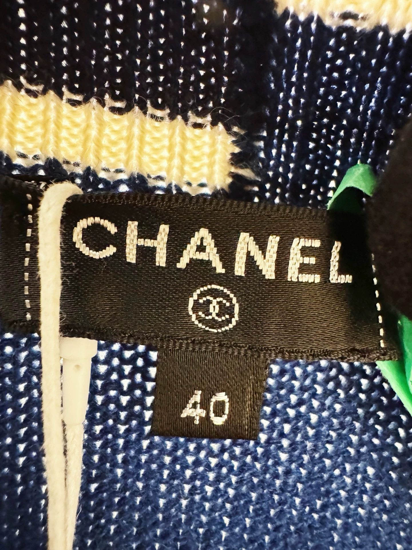 Chanel Chanel Pre-Owned Blue White Collar Cashmere Cardigan 40 Size M / US 6-8 / IT 42-44 - 3 Thumbnail