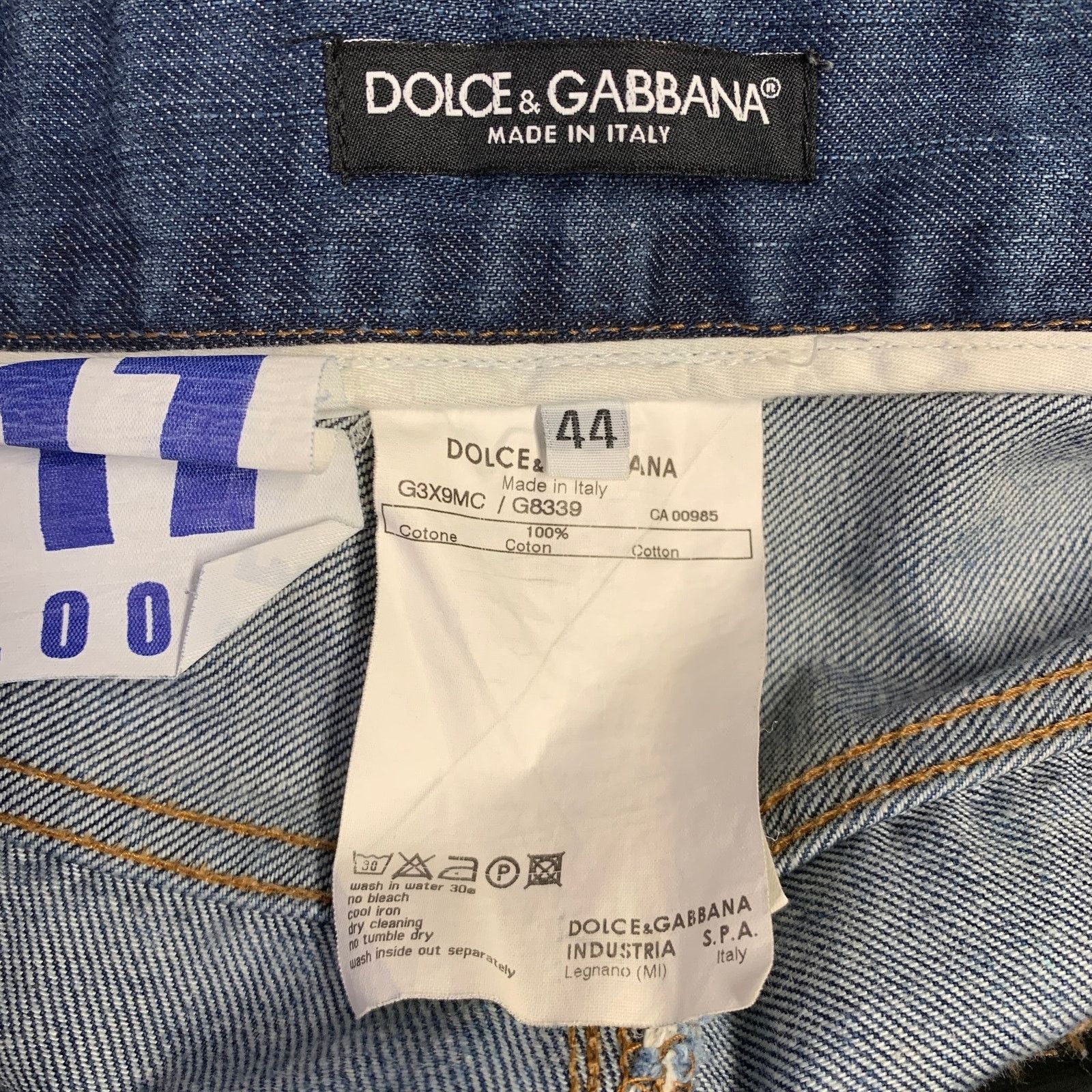 Dolce & Gabbana DOLCE & GABBANA Size 28 Blue Distressed Cotton Jeans Size US 28 / EU 44 - 5 Thumbnail