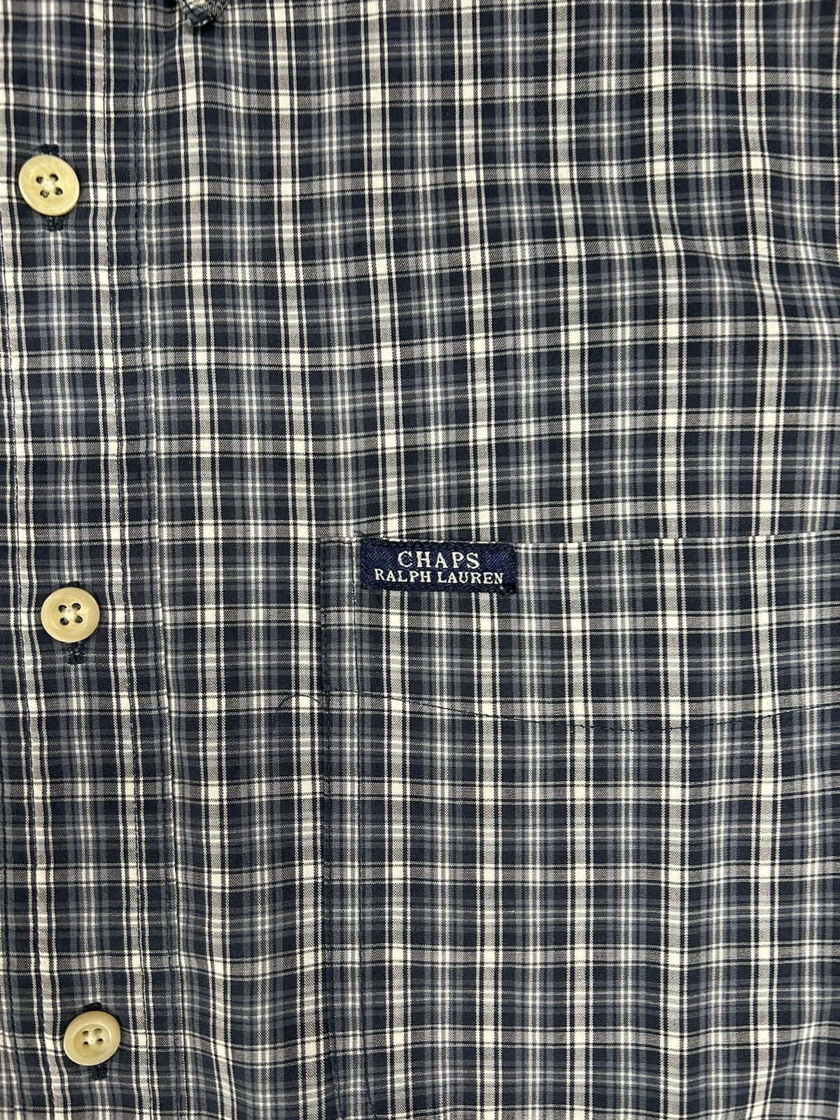 Chaps Ralph Lauren × Polo Ralph Lauren × Vintage Crazy Vintage Y2K Checker Chaps Ralph Lauren Button Up Shirt Size US L / EU 52-54 / 3 - 2 Thumbnail