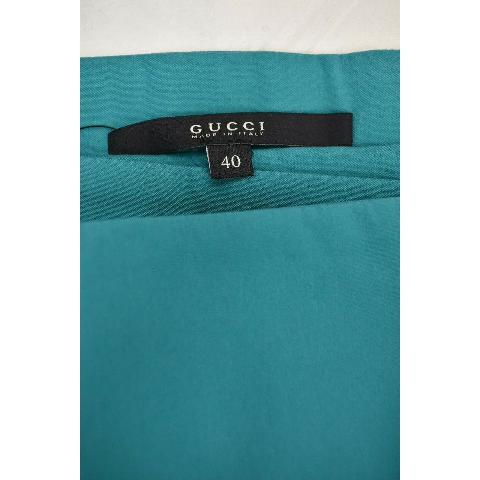 Gucci GUCCI GREEN COTTON STRAP BELTED ZIP HOLTER DRESS TOP 42 / M Size M / US 6-8 / IT 42-44 - 4 Thumbnail