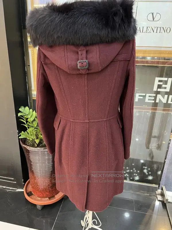 Burberry Burberry Red Wool Winter Coat with Hood. Size S / US 4 / IT 40 - 5 Thumbnail