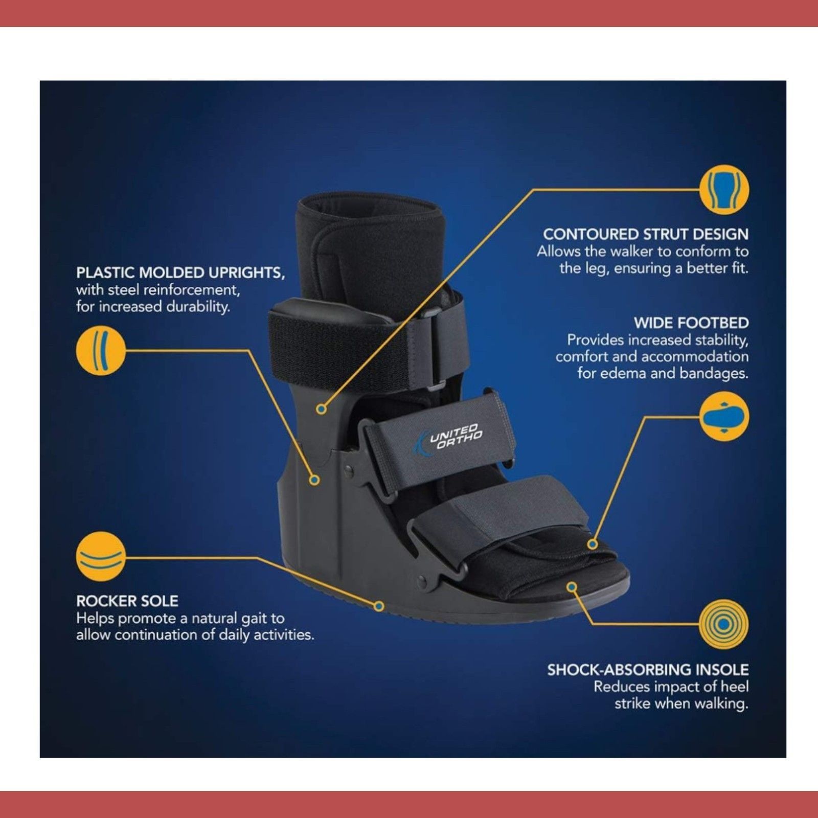 Other Ultimate Ortho - Cam Walker Air Chamber Fracture Boot - Blac Size ONE SIZE - 14 Thumbnail