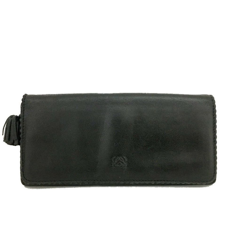 Loewe LOEWE Anagram Leather Long Bifold Wallet Black 100% Authent Size ONE SIZE - 1 Thumbnail