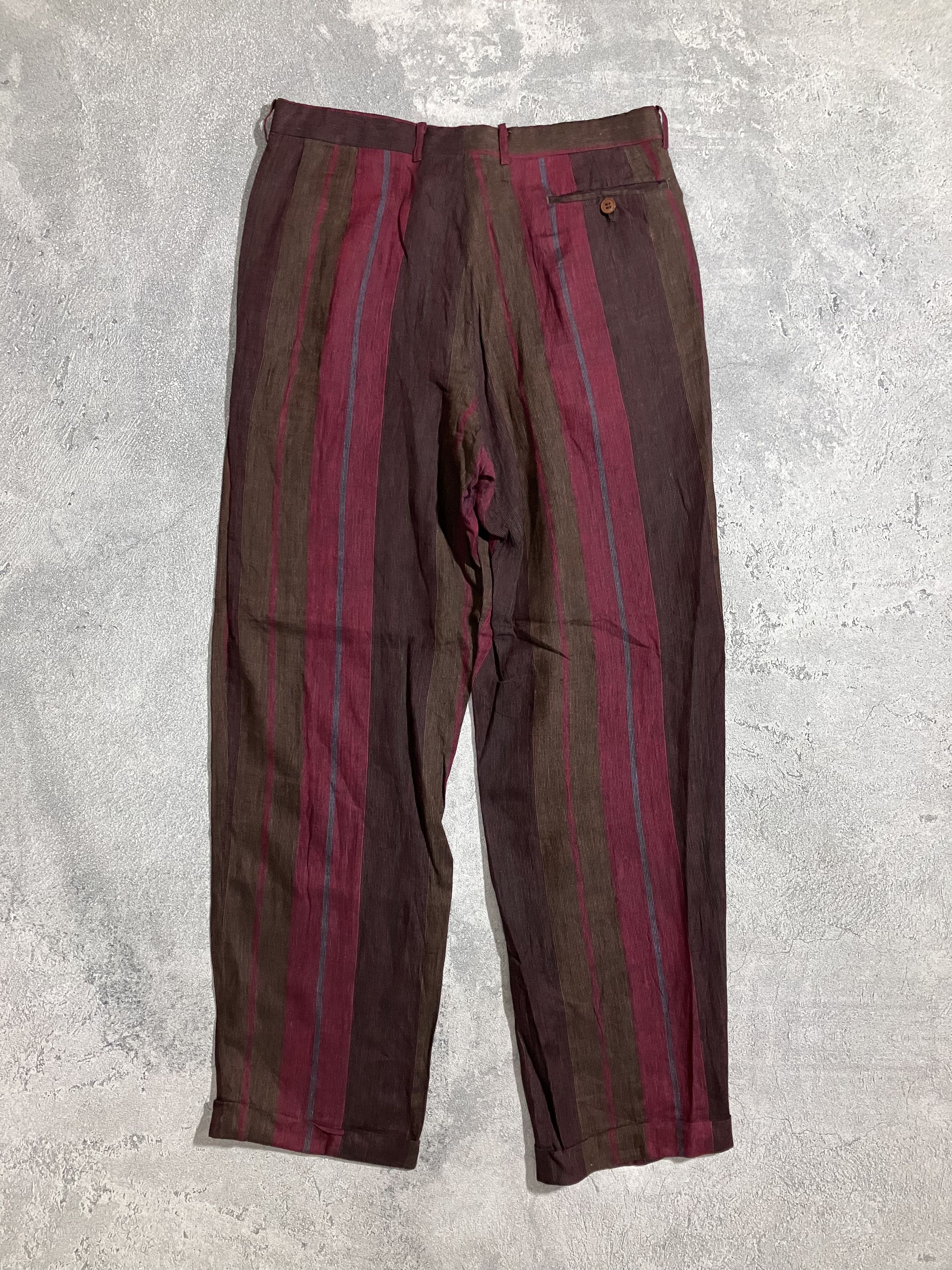 If Six Was Nine × Kenzo 90's Vintage Kenzo Stripe Trouser Size US 34 / EU 50 - 5 Thumbnail