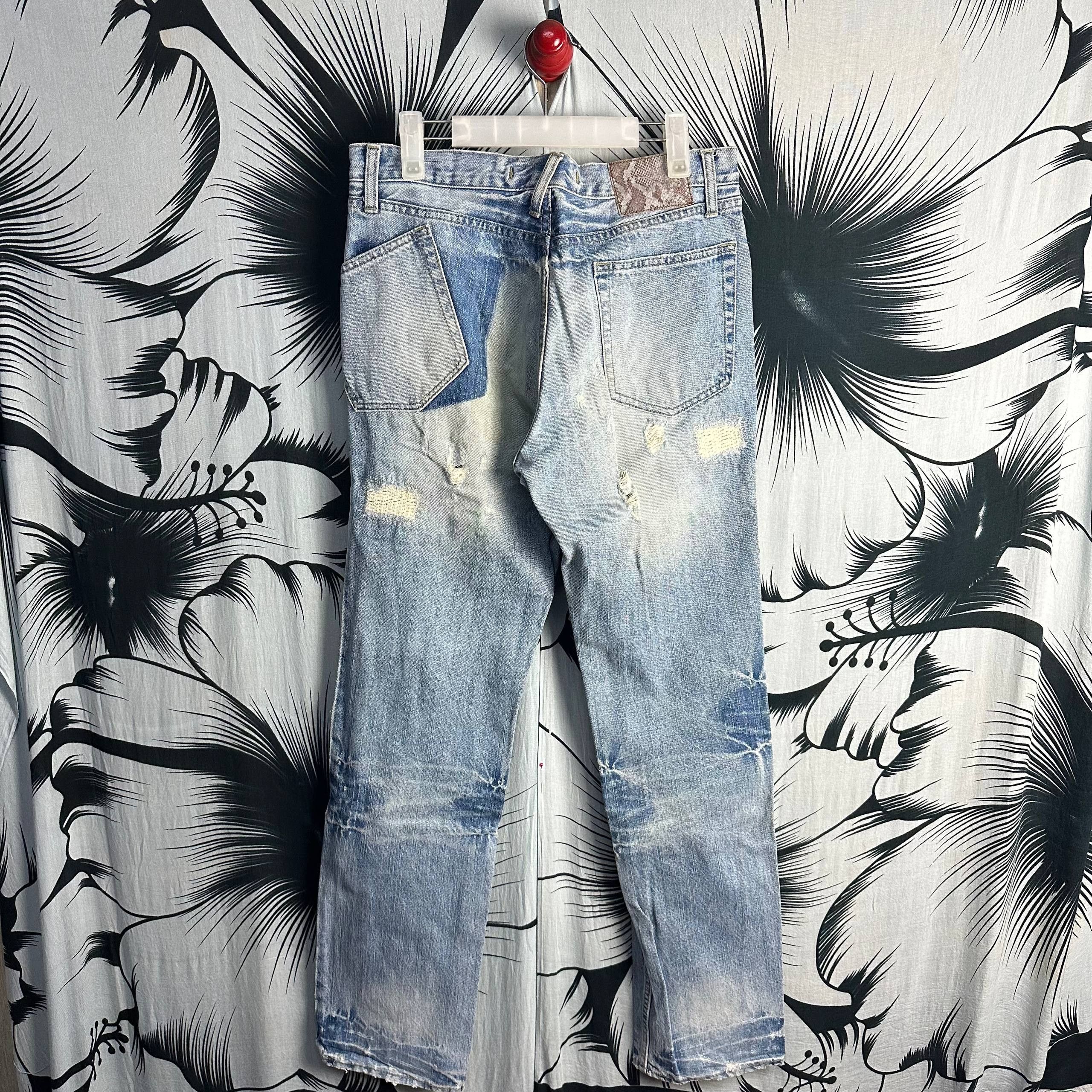 PPFM 2000s PPFM Punk Distressed Denim Pant Size US 32 / EU 48 - 4 Thumbnail