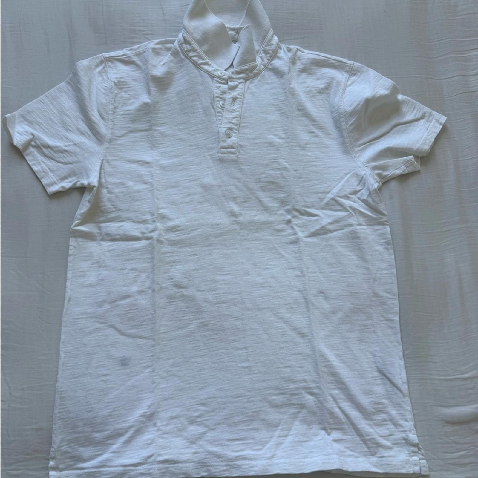 Vince 2x Men’s Slub Polo. Navy and white Size US S / EU 44-46 / 1 - 2 Thumbnail