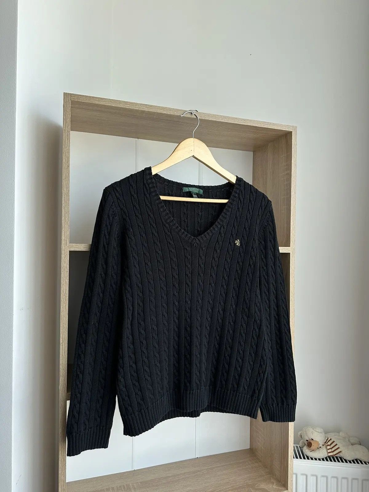 Vintage Polo Ralph Lauren Big Logo Black PRL Sweater