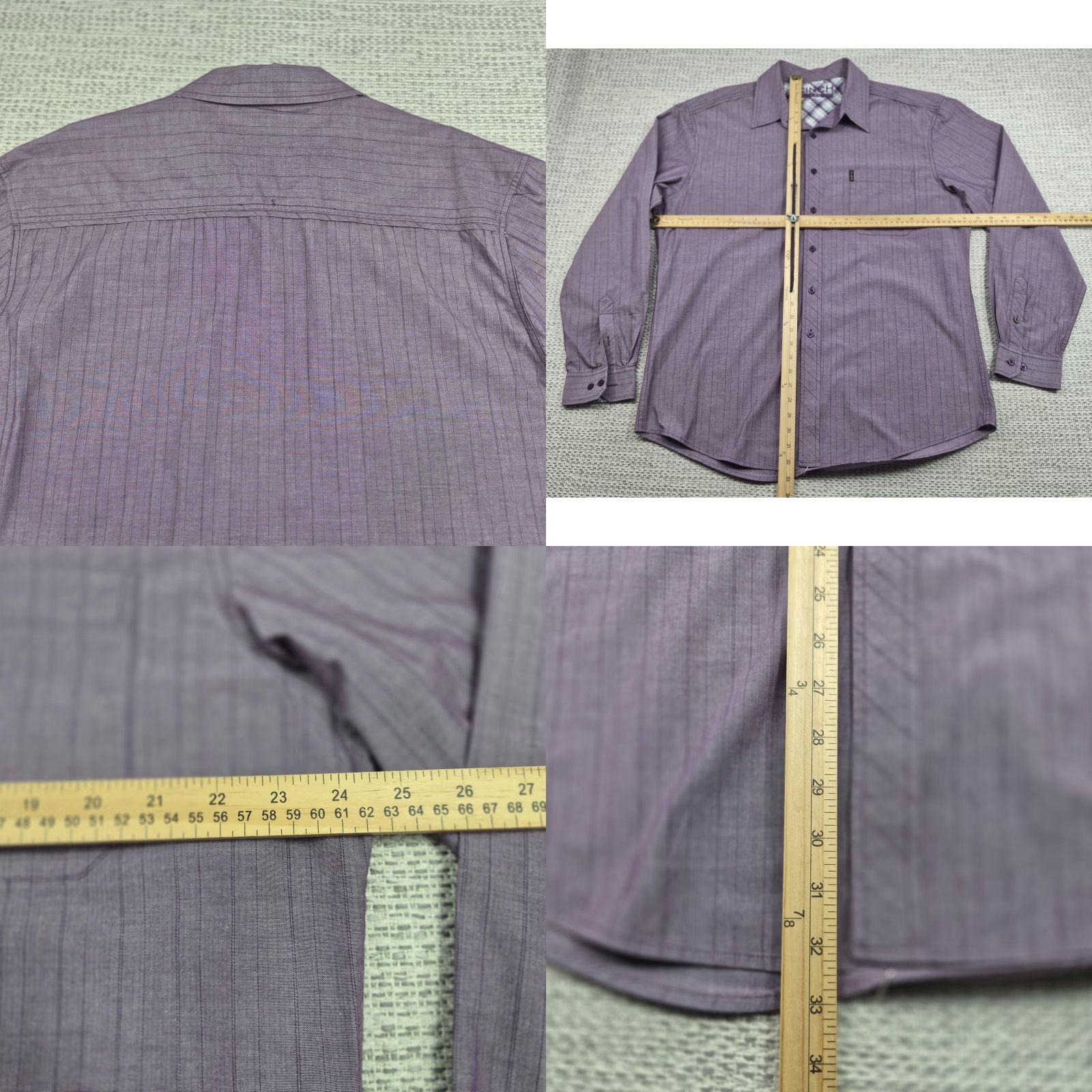 Vintage Cinch Button Up Shirt Mens XL Purple Striped Modern Fit Long Sleeve Western Size US XL / EU 56 / 4 - 8 Thumbnail
