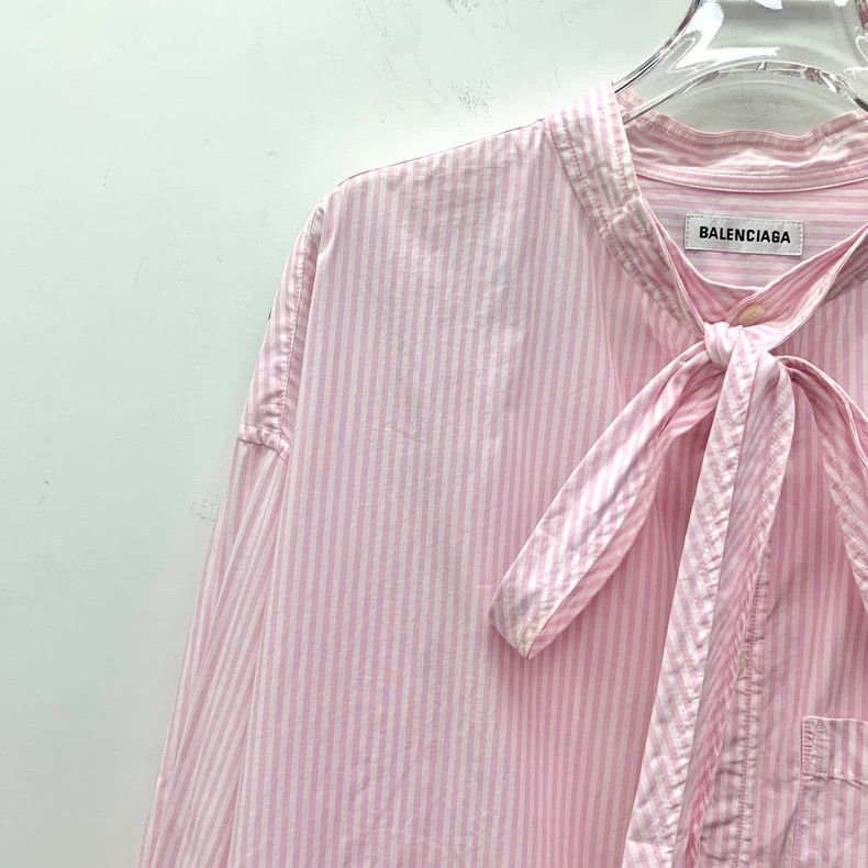 Balenciaga Balenciaga size 34 Pink striped logo monogram print lace-u Size XXS / US 00 / IT 34 - 3 Thumbnail