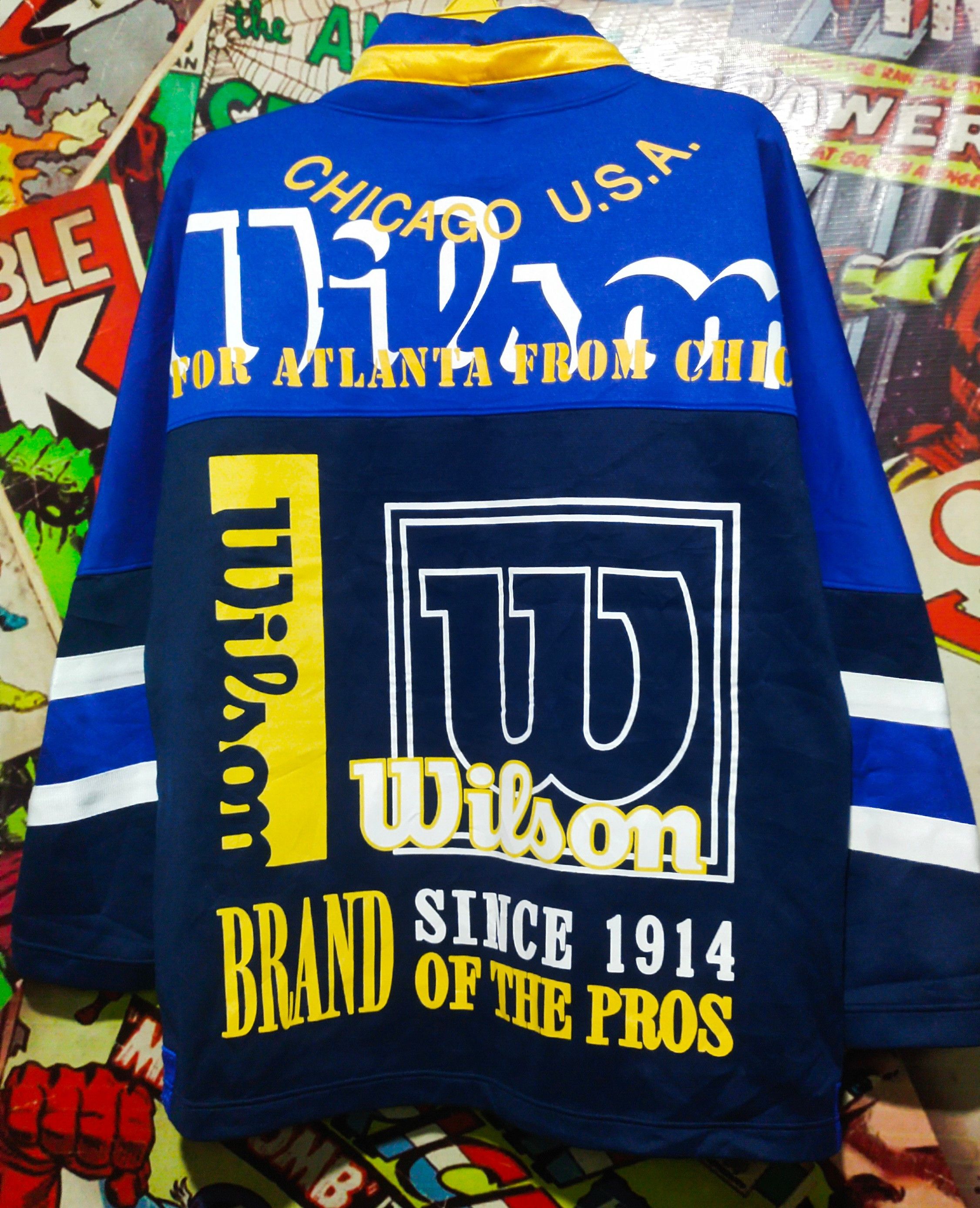 Vintage Vintage Wilson Jersy Size US L / EU 52-54 / 3 - 12 Thumbnail