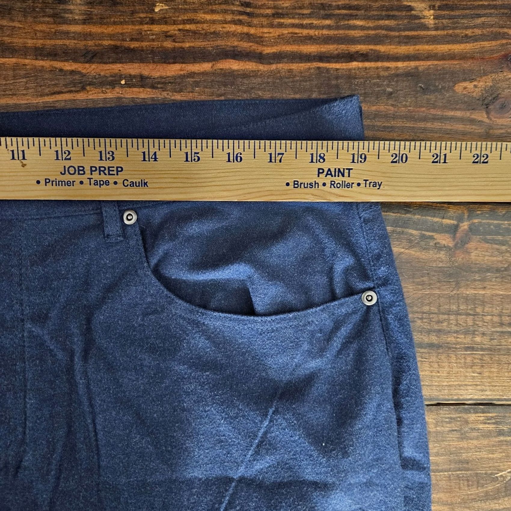 Kirkland Signature Pants Mens 38x29 Blue Flannel Cotton Stretch Dress Pants New, Men's — image 3 of 6