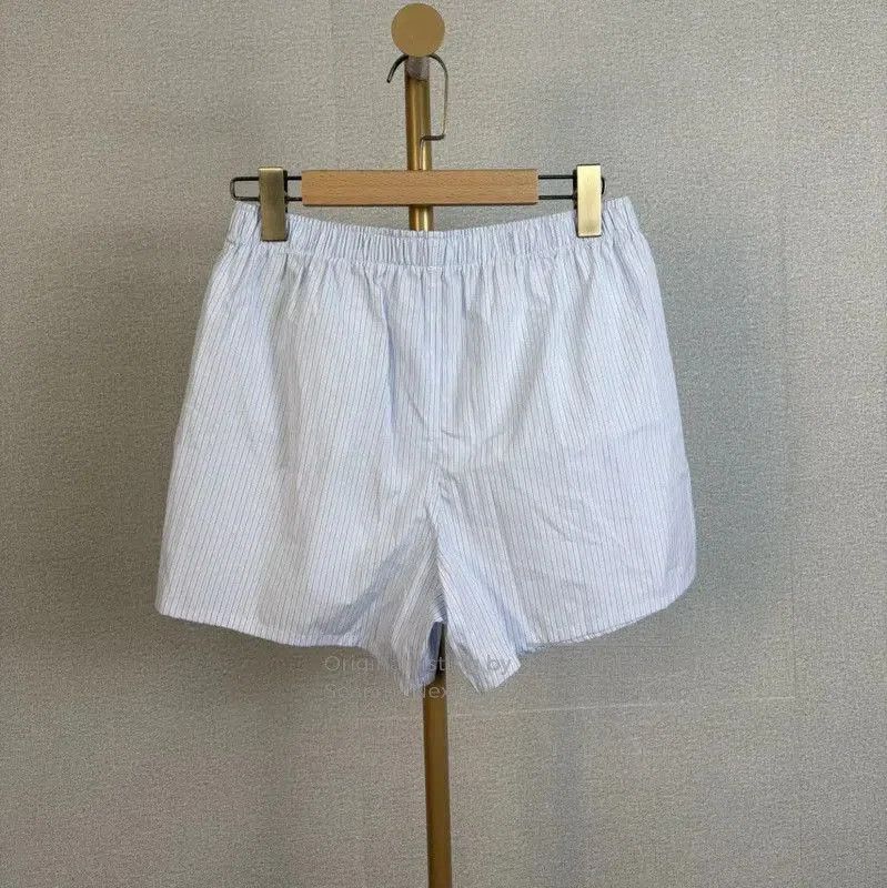 Dior Dior Summer Light Blue Cotton Striped Shorts . Size 31" - 2 Thumbnail
