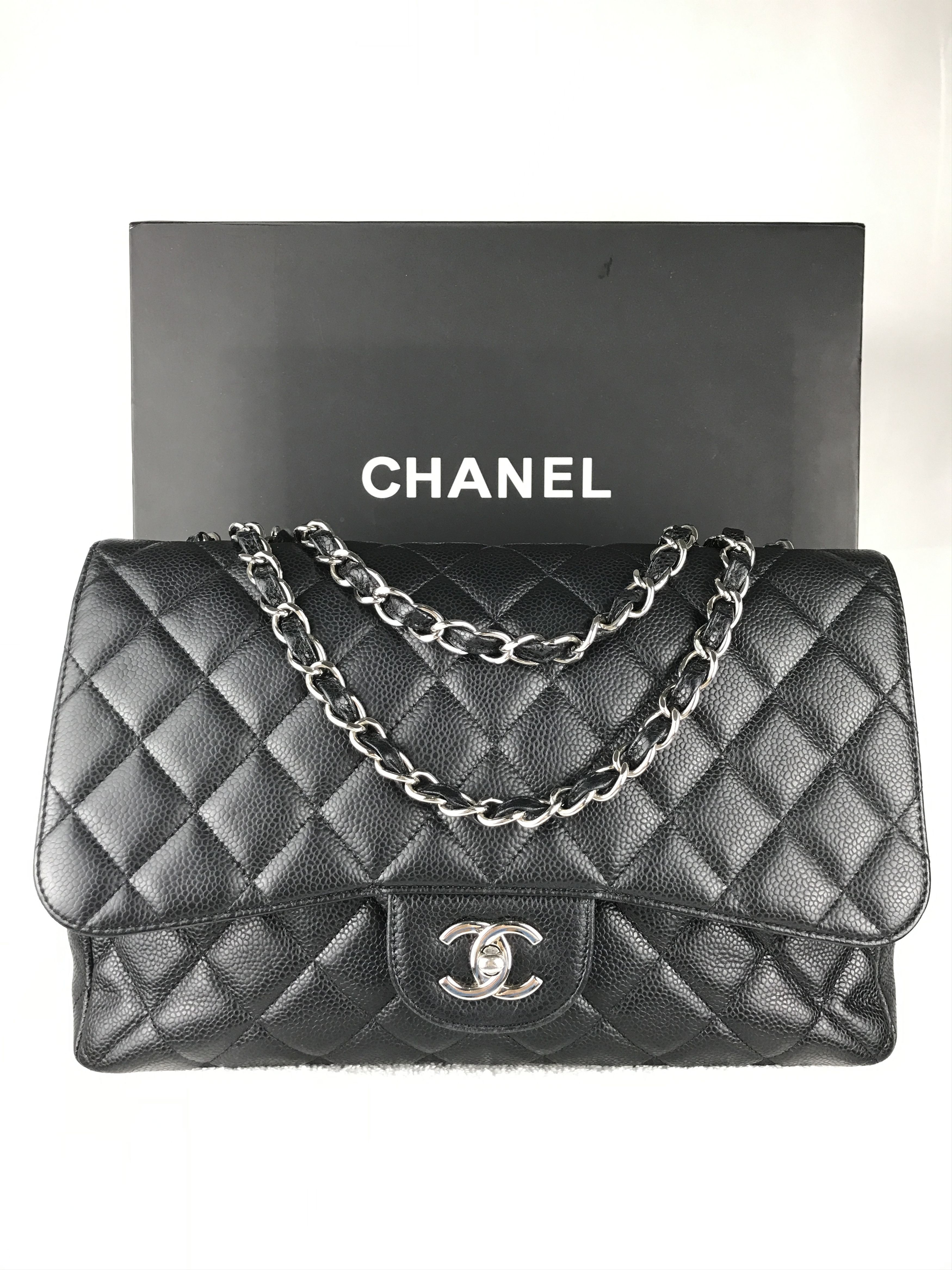 Chanel Chanel timeless jumbo caviar silver hardware Size ONE SIZE - 1 Thumbnail