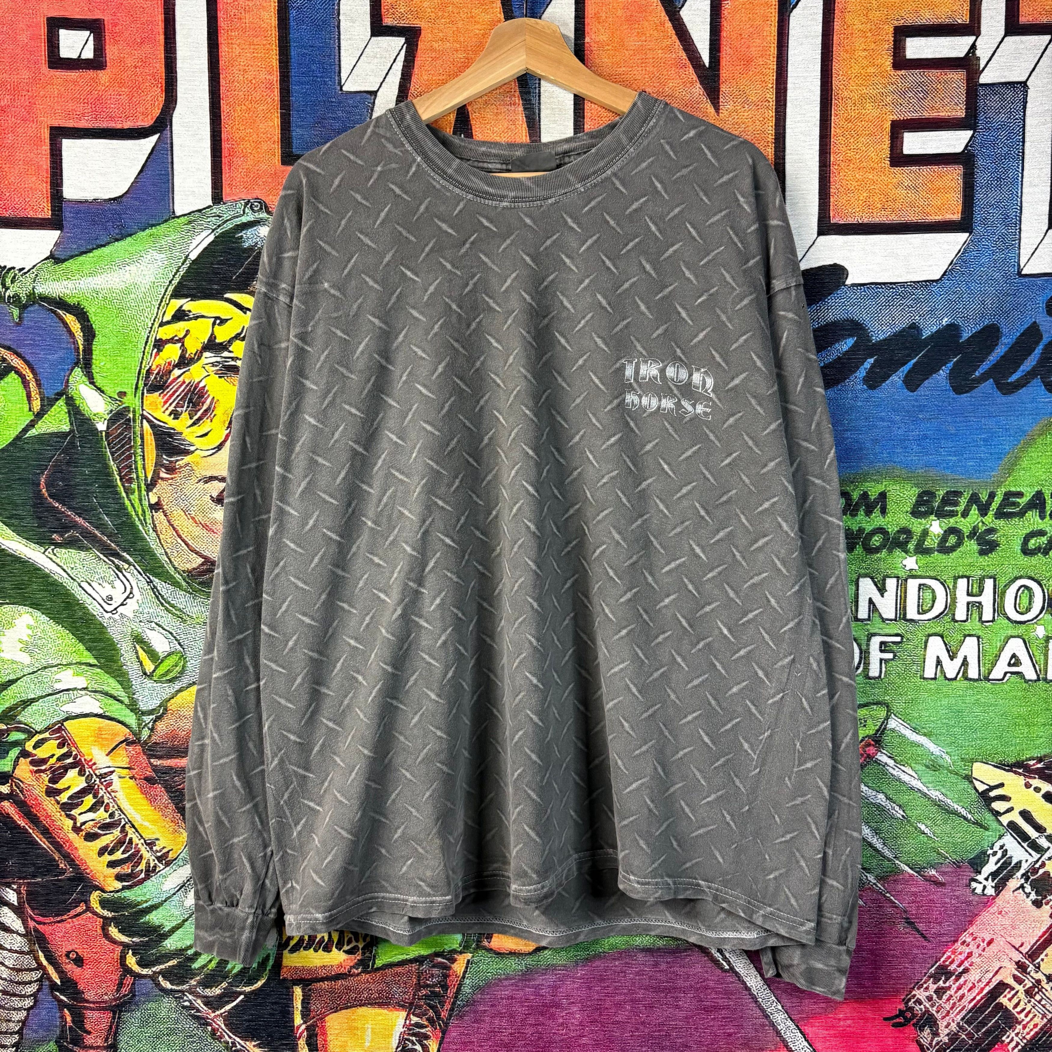 Other Y2K Iron Horse Biker Apparel Diamond Plate Long Sleeve Size US XL / EU 56 / 4 - 2 Thumbnail