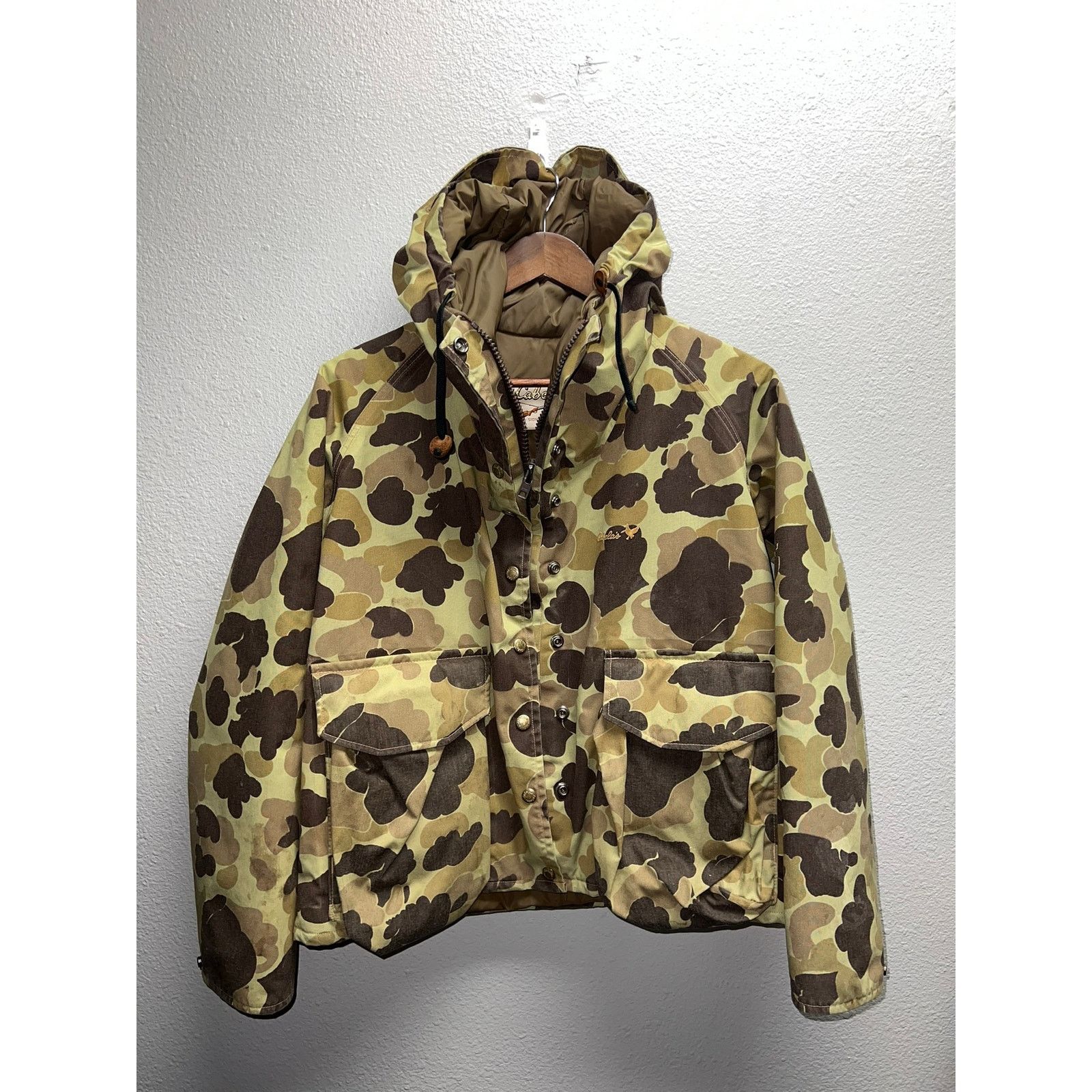 Vintage Vintage Cabelas Duck Camo Jacket Hooded Hunting Cabela's M Size US M / EU 48-50 / 2 - 1 Thumbnail