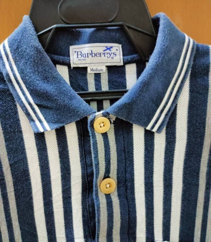 Burberry Vintage Burberry Polo Stripe T-shirt Size US M / EU 48-50 / 2 - 4 Thumbnail