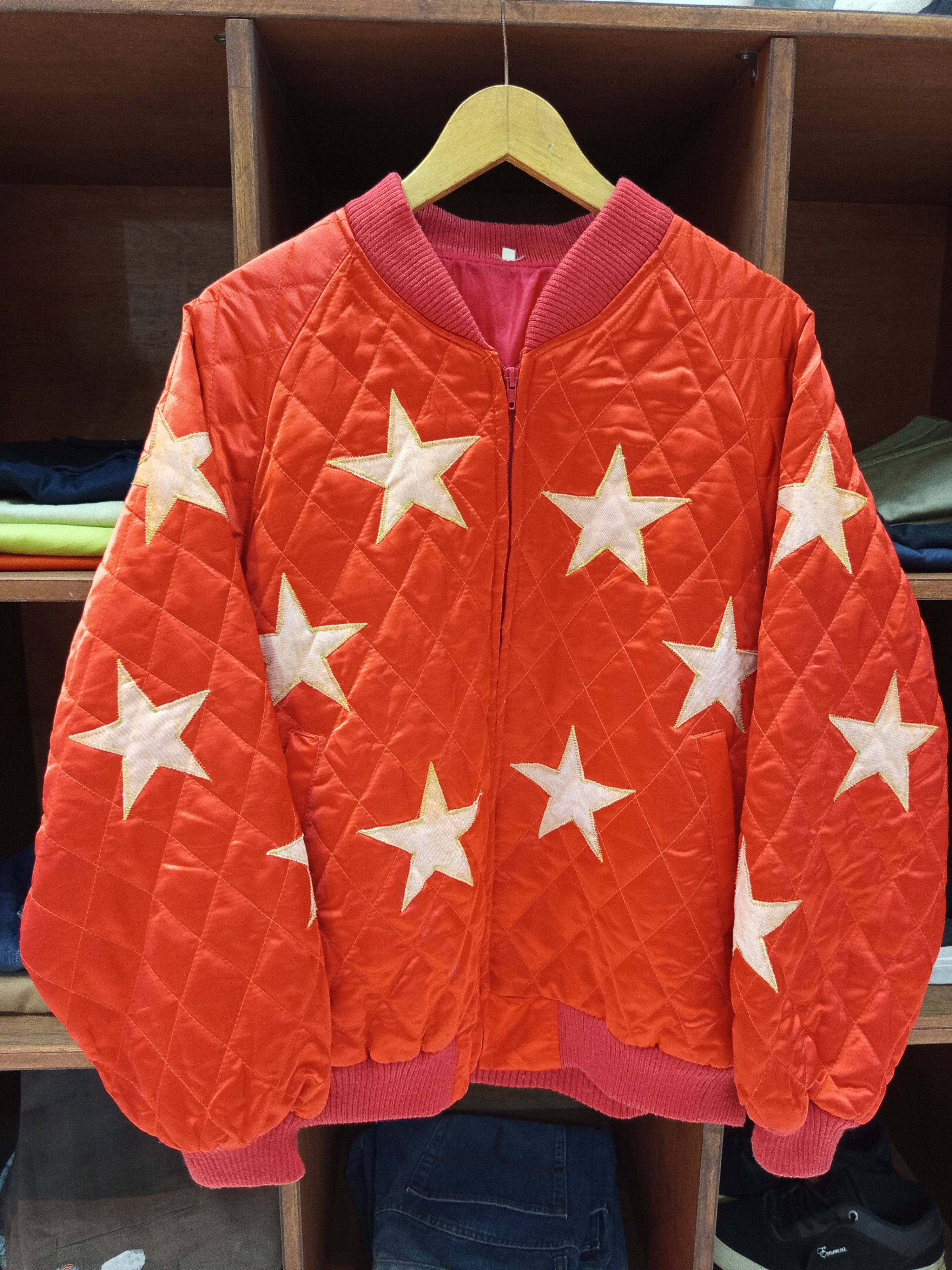 Vintage 1960s Quilted Star Bomber Jacket Size US L / EU 52-54 / 3 - 4 Thumbnail