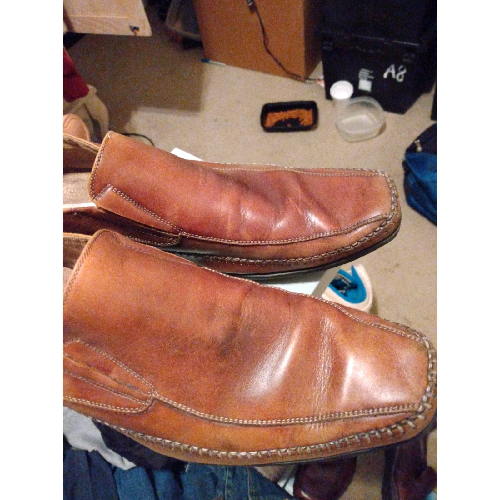 Steve Madden Steve Madden Loafers Square Toe Men Size 9 Light Brown Dress Leather Slip On Shoes Brown Mens Size US 9 / EU 42 - 2 Thumbnail
