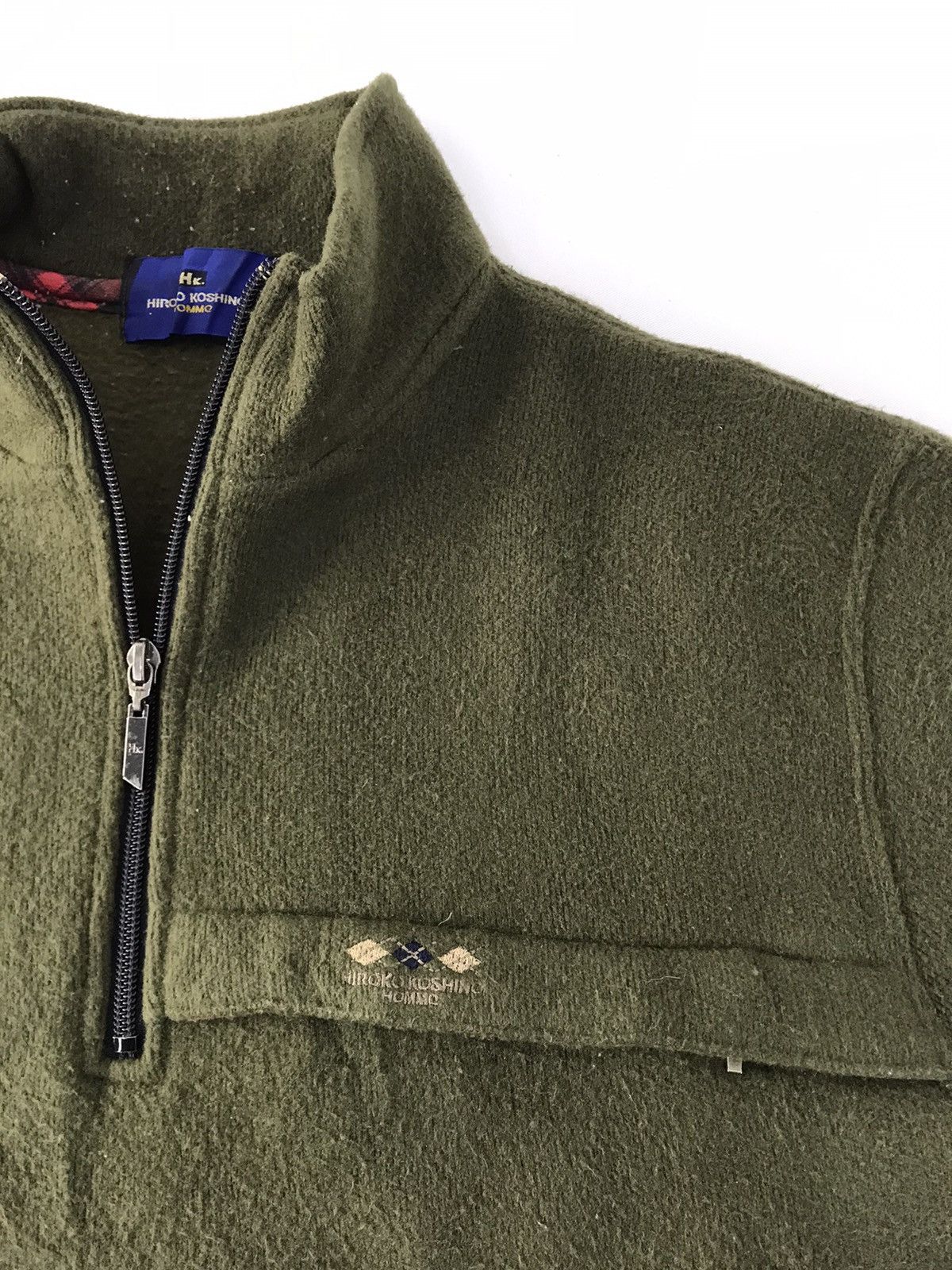Hiroko Koshino Homme Hiroko Koshino Homme Fleece Sweatshirt Sweater Half Zip Size US L / EU 52-54 / 3 - 5 Thumbnail