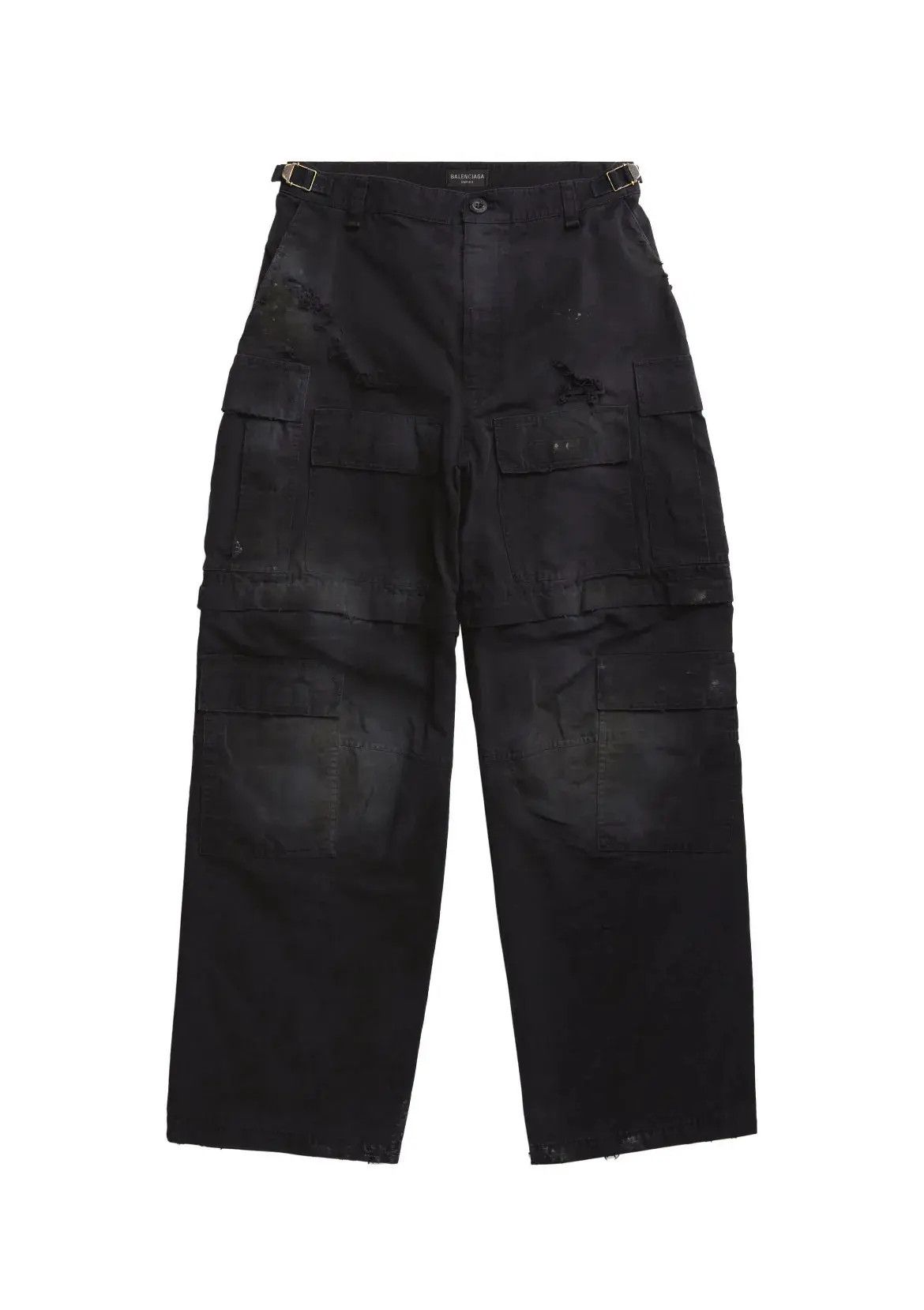 Balenciaga o1w1db10426 Large Cargo Pants in Black Size US 28 / EU 44 - 1 Thumbnail
