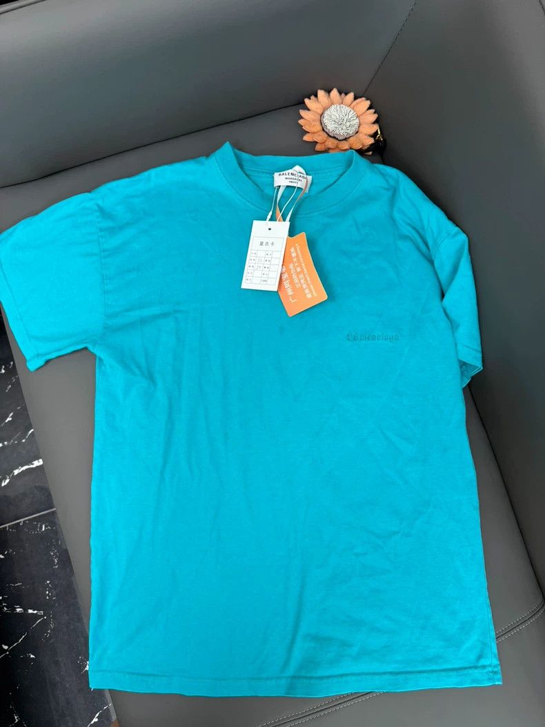 Balenciaga Balenciaga Blue Double B Embroidered Tee - dmc Size US XS / EU 42 / 0 - 1 Thumbnail