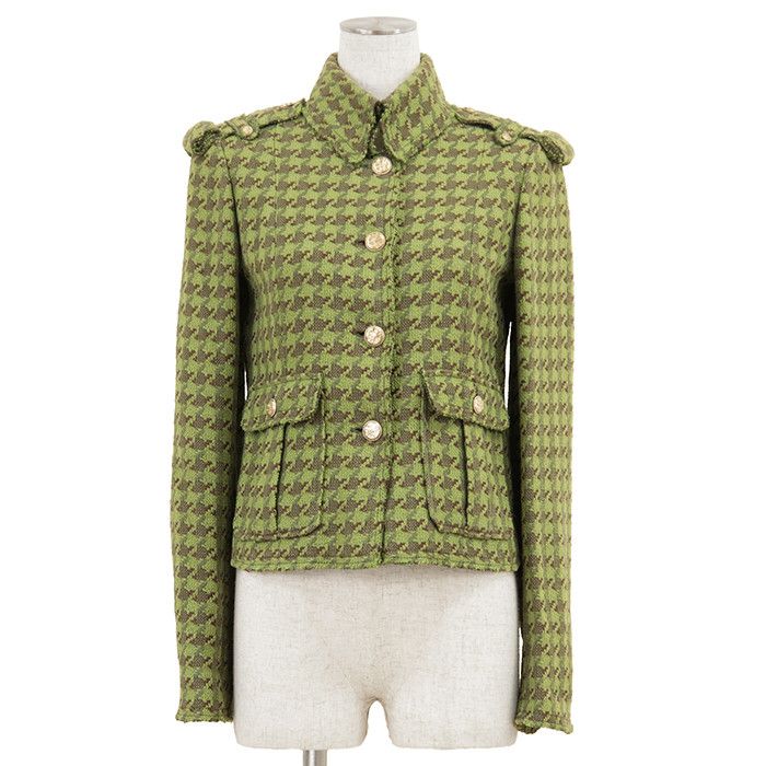 Chanel Chanel Chanel Tweed Houndstooth Jacket Textile Outerwear P32181 DUTY FREE for USA Size ONE SIZE - 1 Thumbnail