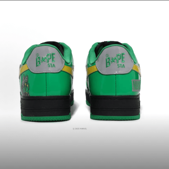 Bape × Marvel Comics BAPE × Fantastic Four Patent Leather Low-Top Casual Sneakers Size US 10 / EU 43 - 6 Thumbnail
