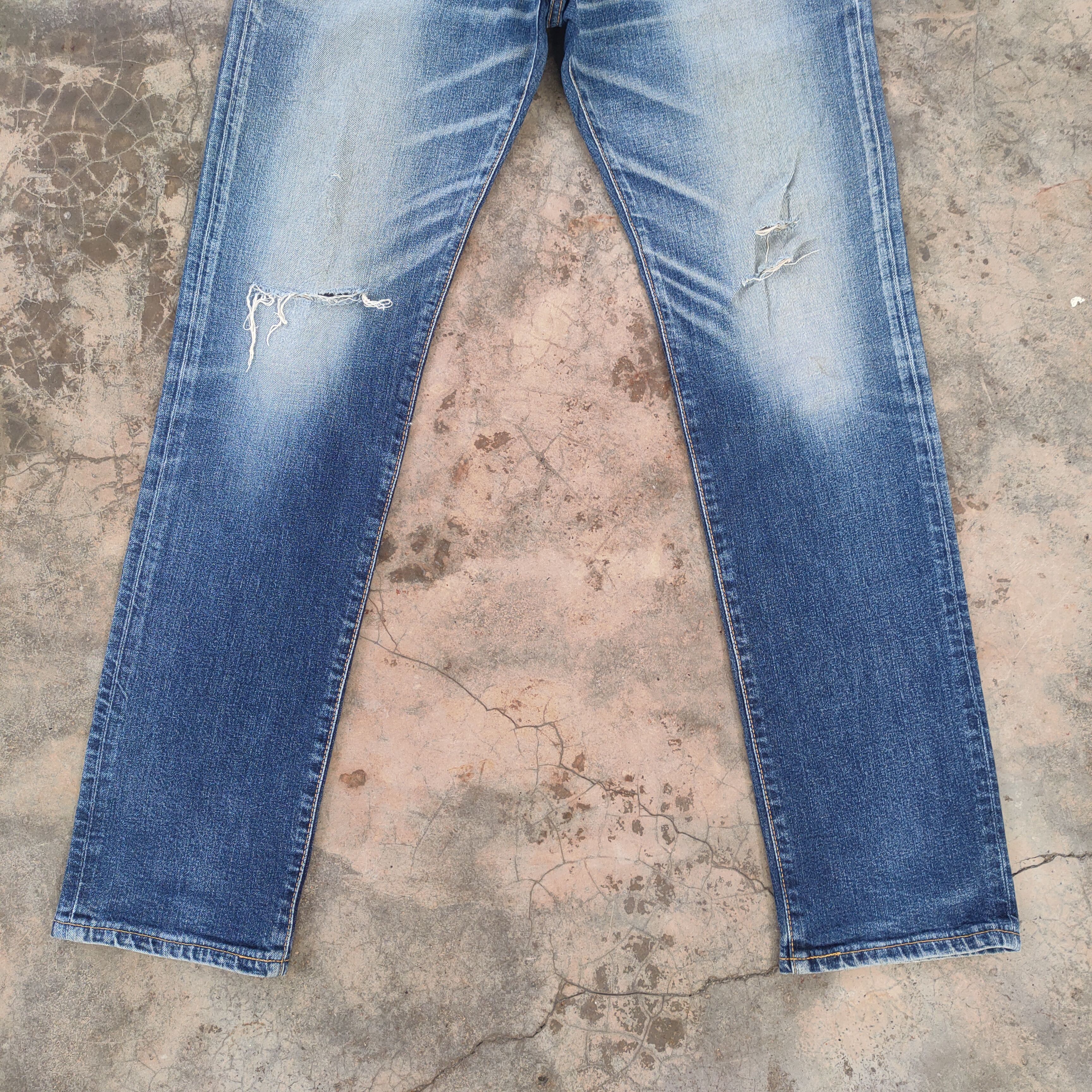 Edwin VINTAGE EDWIN SKINNY FADED RIPPED JEANS DENIM PANTS Size US 34 / EU 50 - 4 Thumbnail