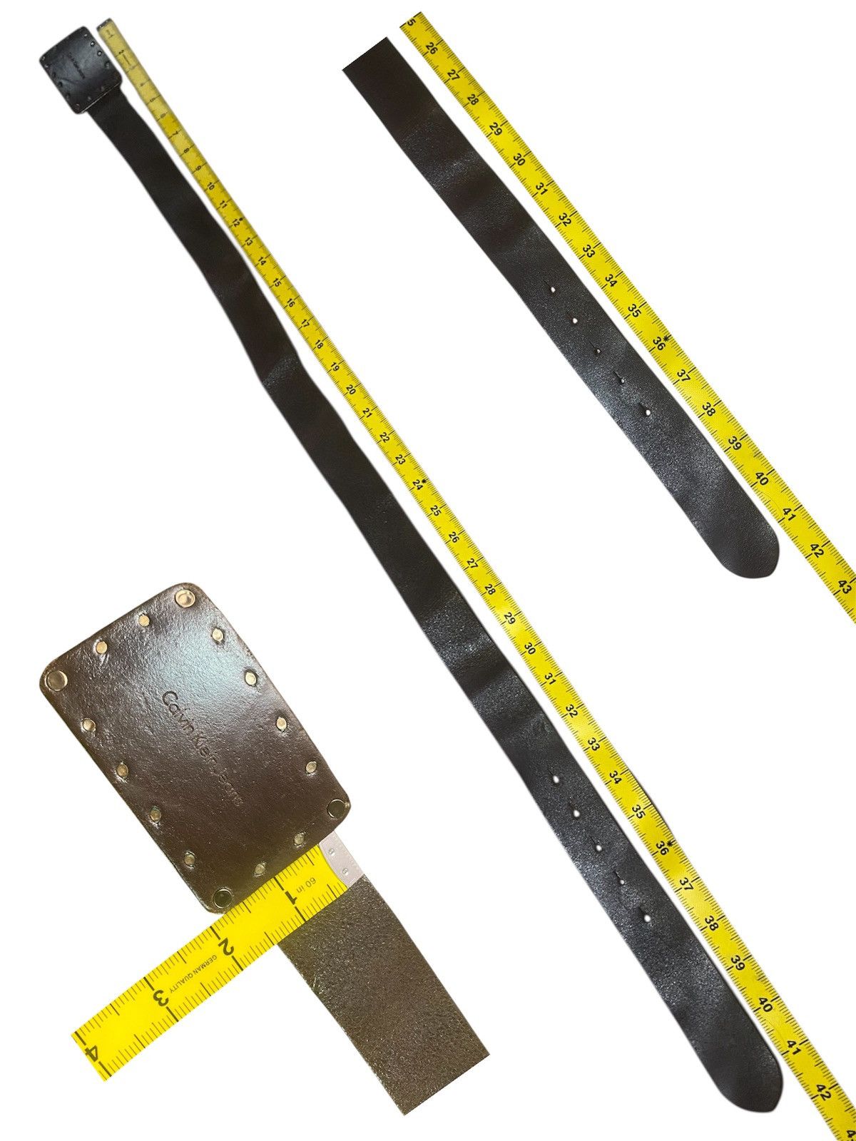 Calvin Klein × Calvin Klein 205W39NYC Calvin klein jeans leather belt Size 34 - 11 Thumbnail