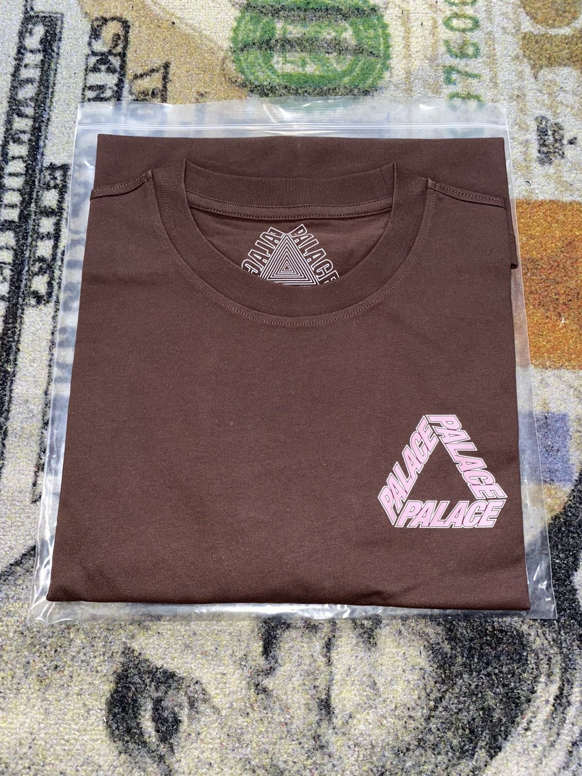 image of Palace P-3 Outline T-Shirt in Brown, Men's (Size 2XL)