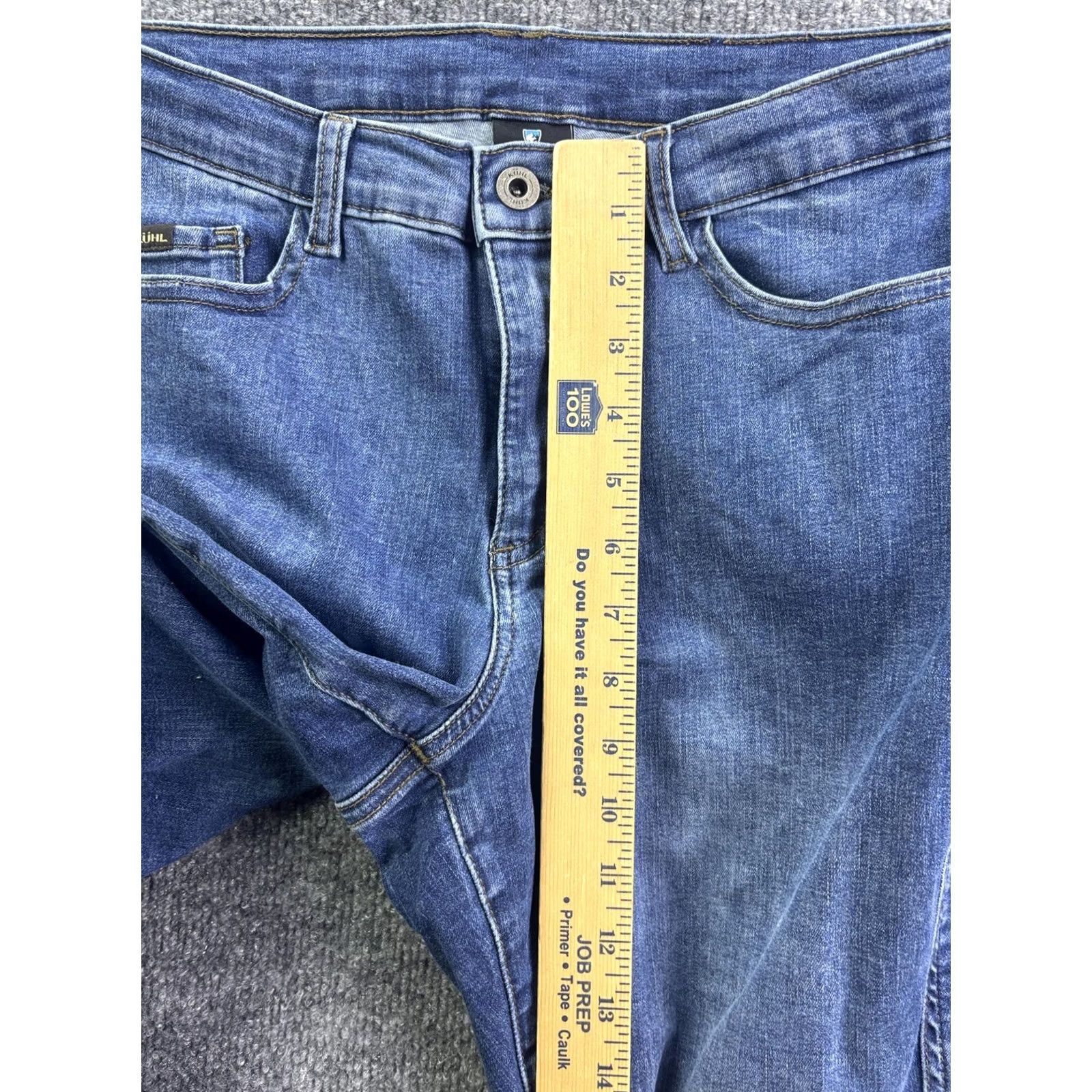 Vintage KÜHL Jeans Womens 8 Short Straight Mid Rise Denim 29x29 Blue Medium Wash Stretch 5-Pocket Womens Mens Size 30" / US 8 / IT 44 - 4 Thumbnail