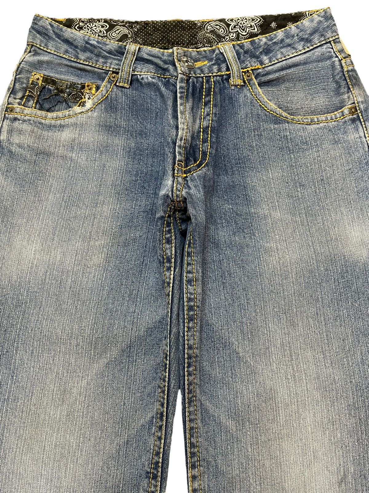 14th Addiction Vintage Japanese Seditionaries Skull Embroidered Baggy Jeans Size US 30 / EU 46 - 3 Thumbnail