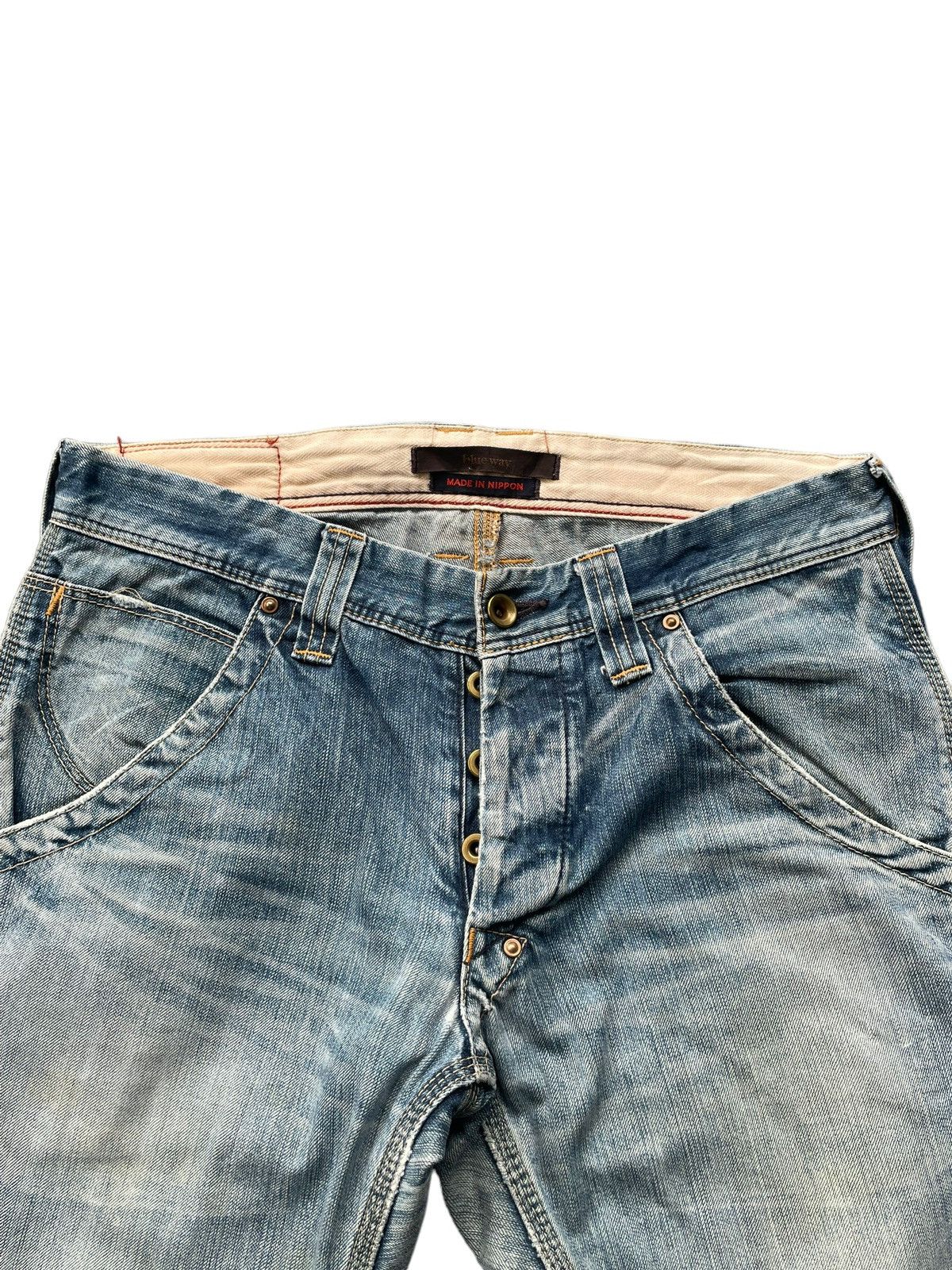 Japanese Brand × Vintage Vintage Blue Way Faded Denim Size US 33 - 4 Thumbnail