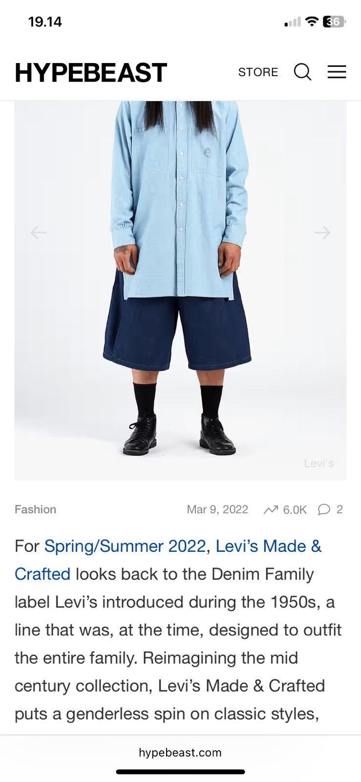 Levi's Made & Crafted Levis Made & Crafted Denim Family Shorts Wide Leg Size 28 Size US 28 / EU 44 - 13 Thumbnail