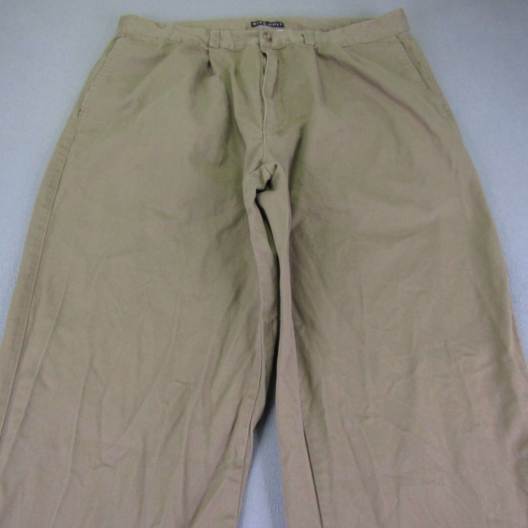 Nike VINTAGE Nike Mens Chino Pants Beige 40x36 Straight Leg Cotton Pleated Golf Sports Size US 40 / EU 56 - 2 Thumbnail