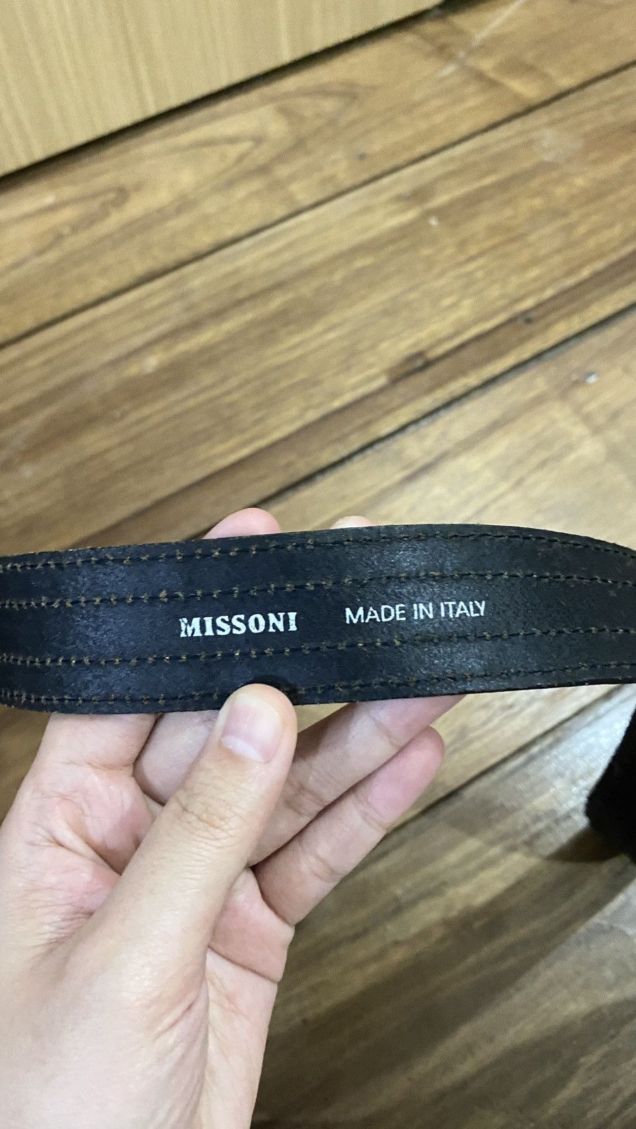 Vintage Y2K belt vintage leather missoni italy Size ONE SIZE - 4 Thumbnail