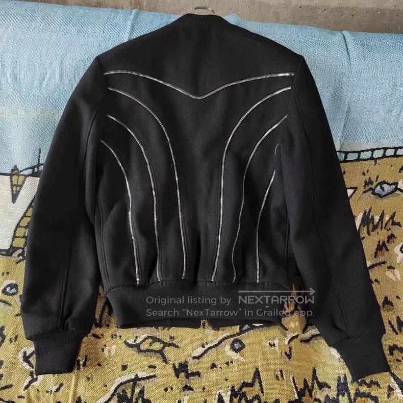 Saint Laurent Paris Saint Laurent Black Wool Blend Jacket. Size US L / EU 52-54 / 3 - 3 Thumbnail