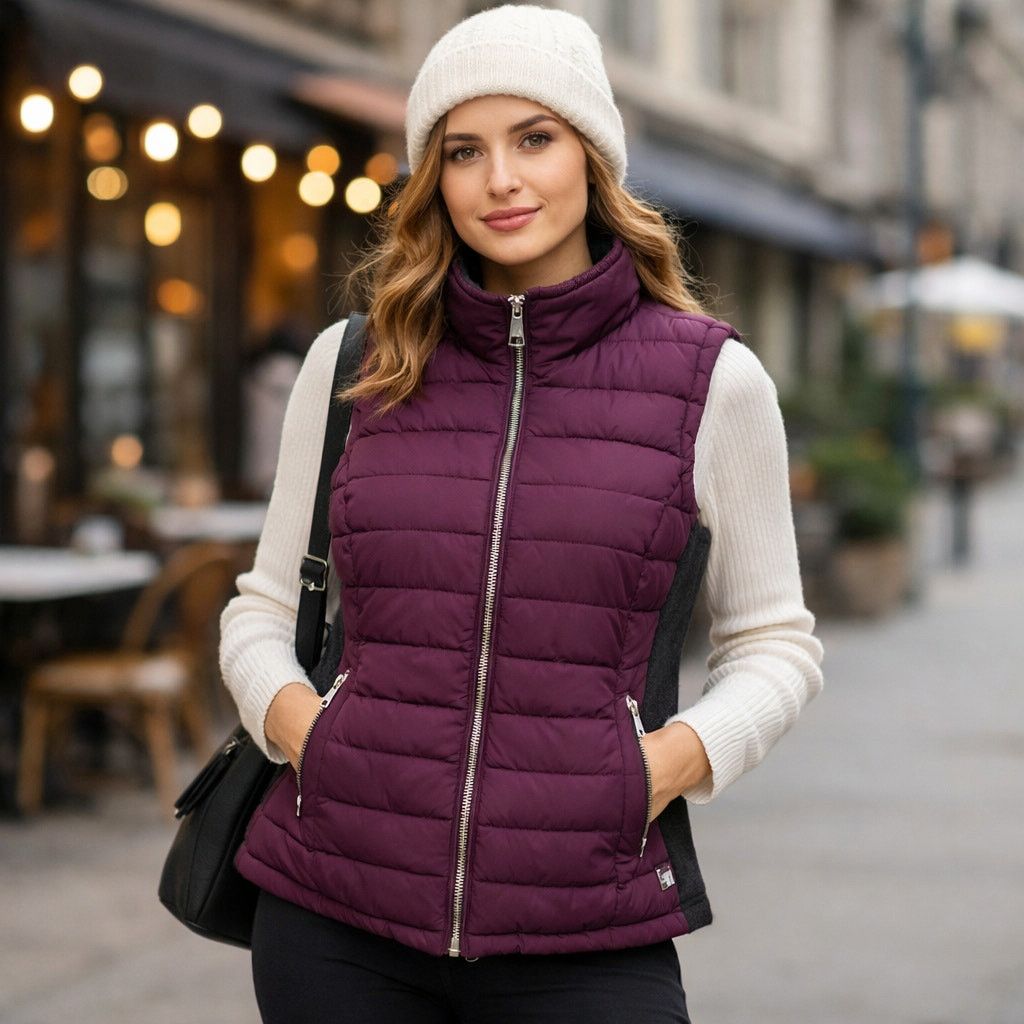 Calvin Klein Calvin Klein Purple Puffer Vest Quilted Vest Stretch Panel S Size S / US 4 / IT 40 - 1 Thumbnail