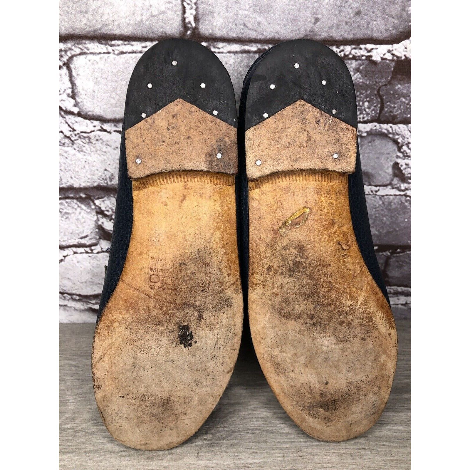Guidi Guido Navy Blue Leather Slip On Horsebit Loafers Flats Shoes Size US 9 / IT 39 - 7 Thumbnail