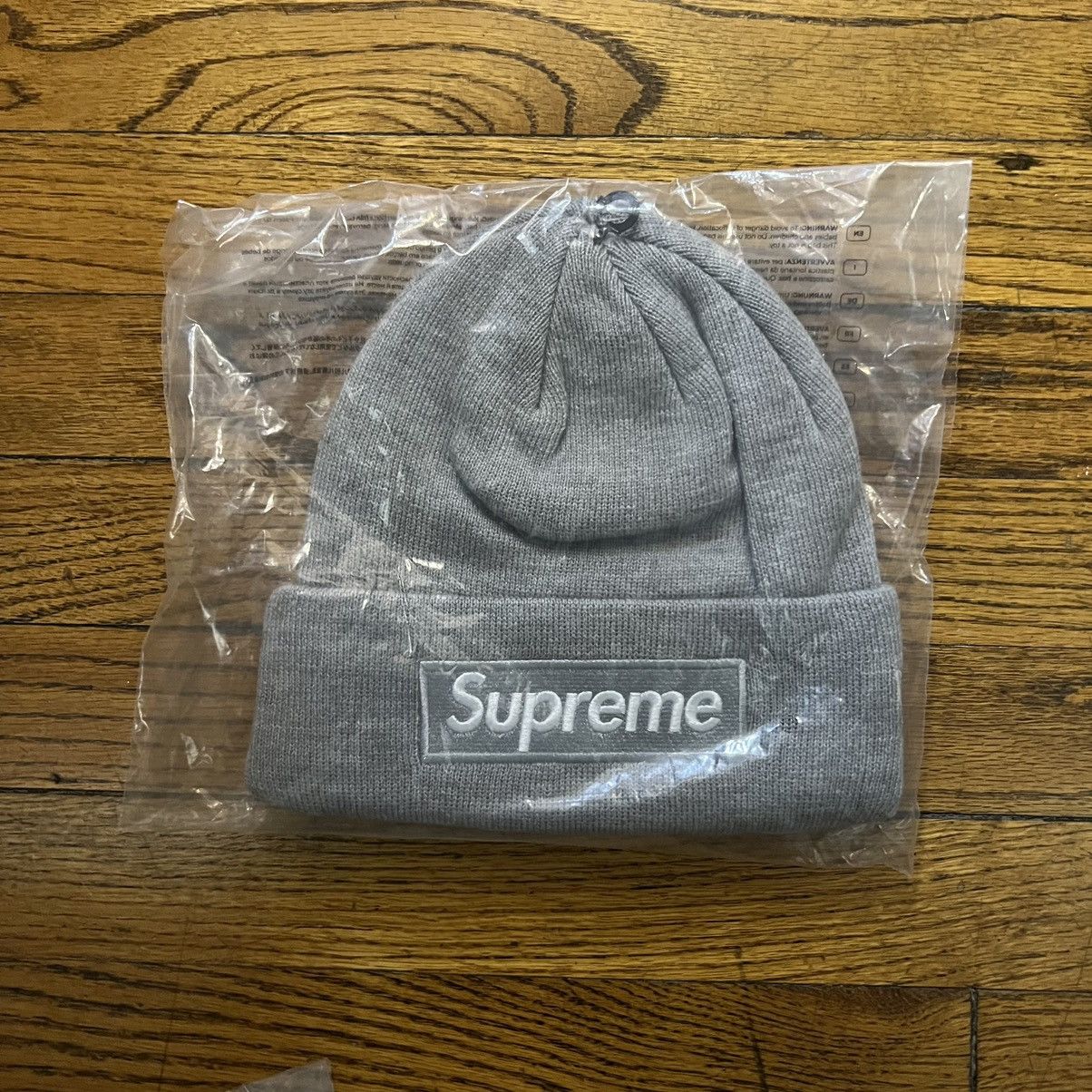 Supreme Supreme Box Logo Beanie Heather Grey Size ONE SIZE - 3 Thumbnail