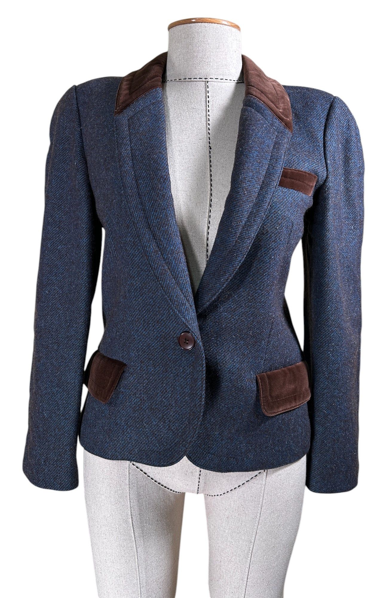 Escada Wool blazer in blue Size XS / US 0-2 / IT 36-38 - 1 Thumbnail