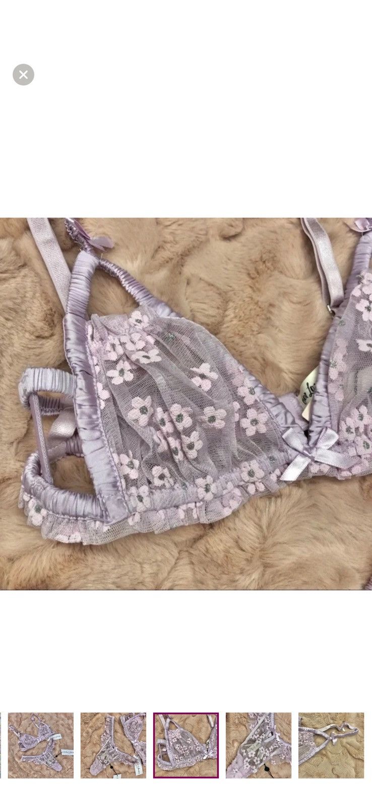 For Love & Lemons Ditsy Shimmer Set XS NWOT Size ONE SIZE - 5 Thumbnail